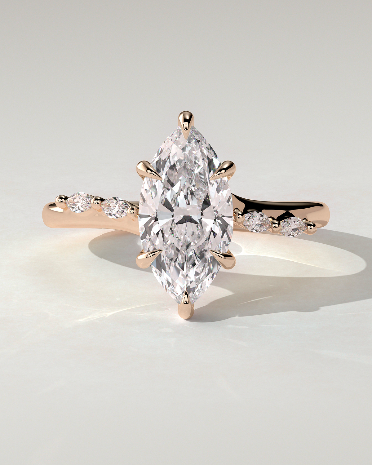 Elsie Solitaire Marquise Ring