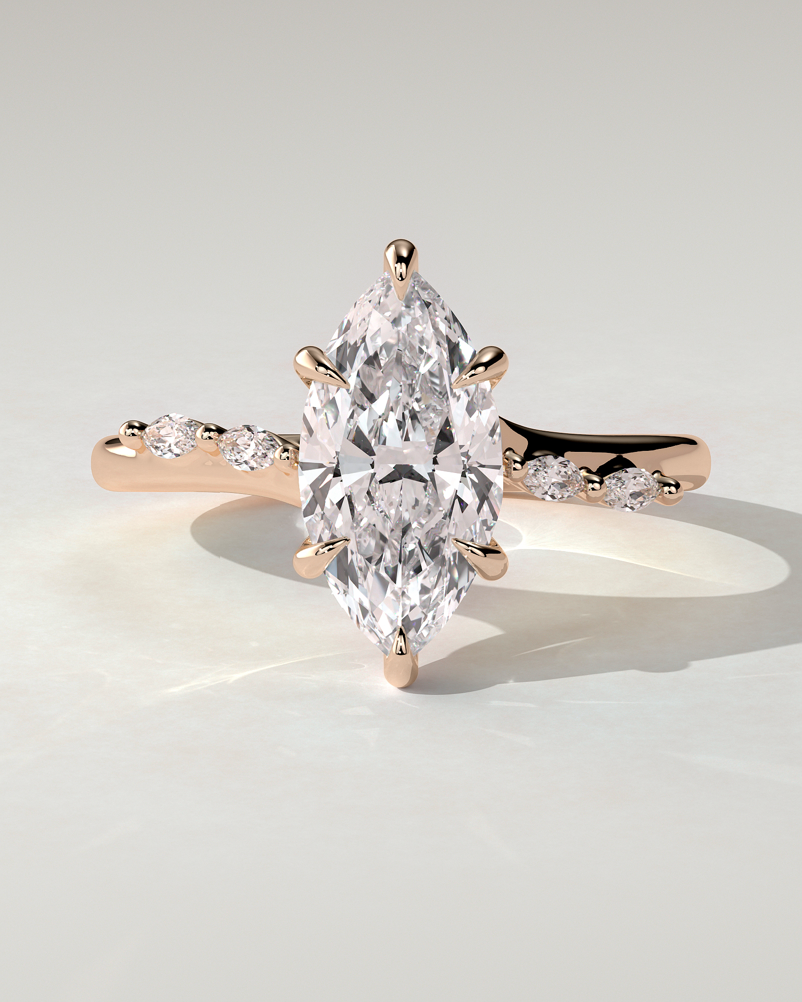 Elsie Solitaire Marquise Ring