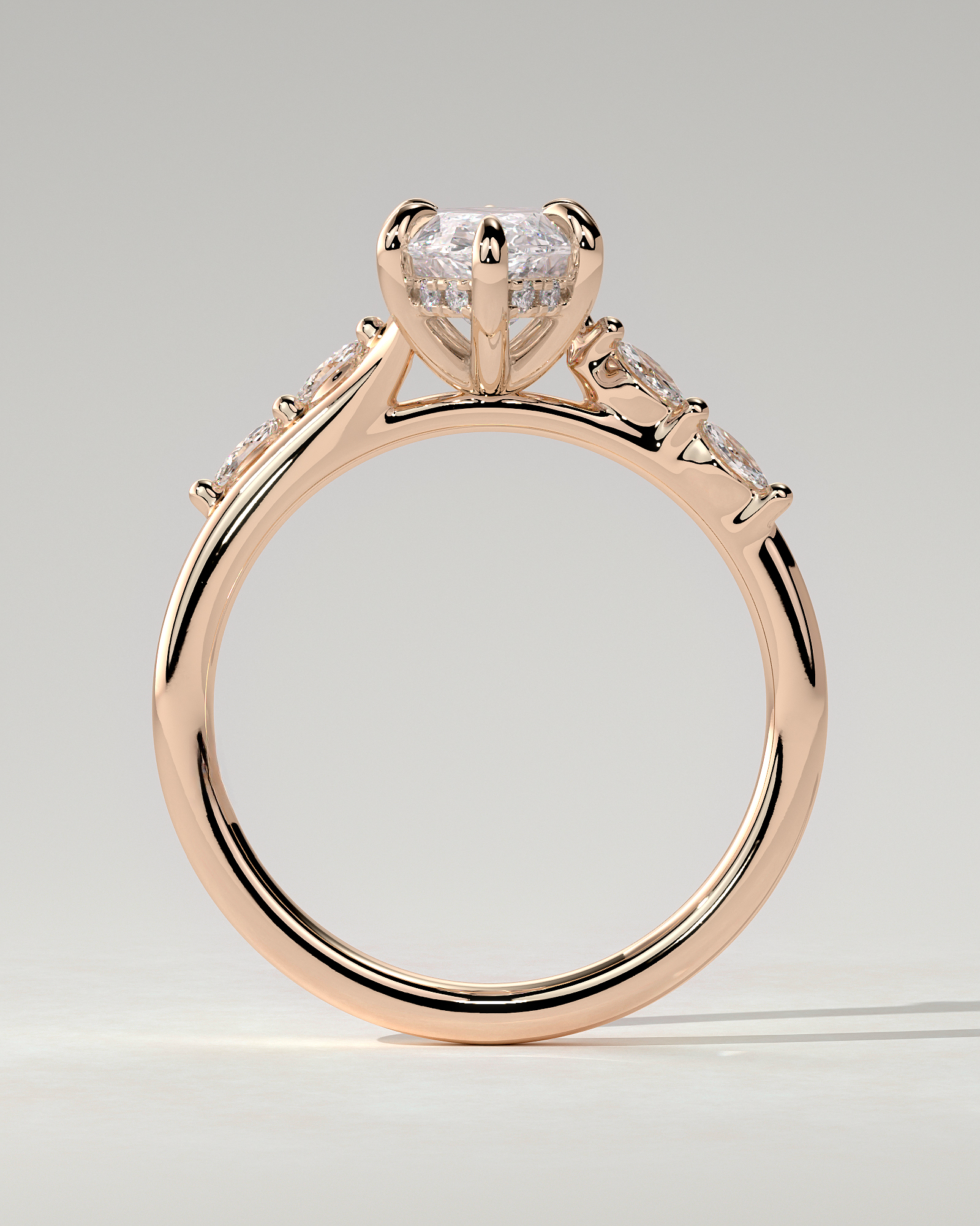 Elsie Solitaire Marquise Ring