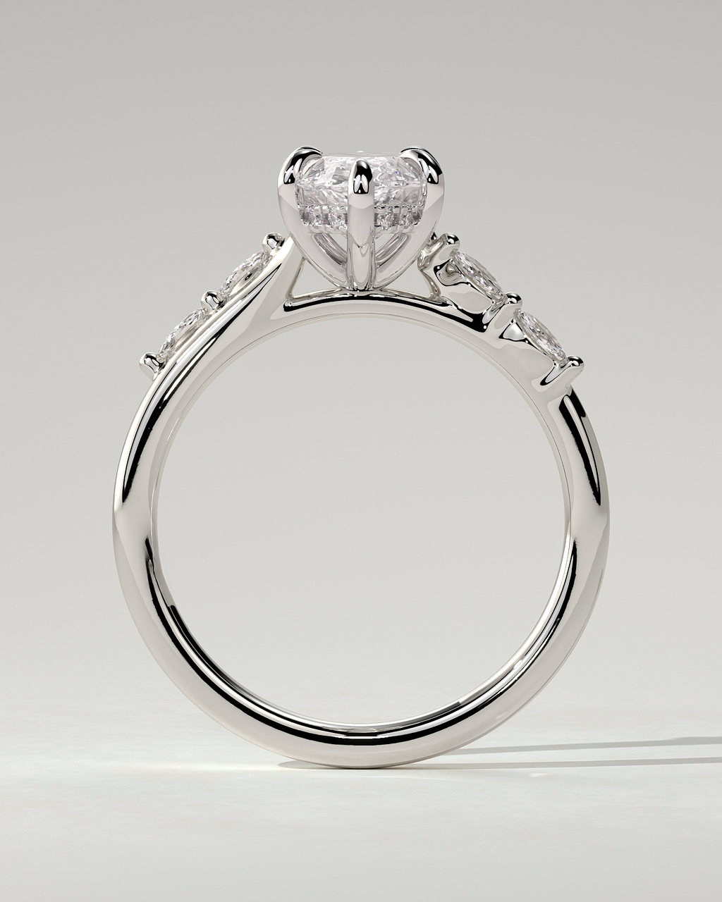 Elsie Solitaire Marquise Ring
