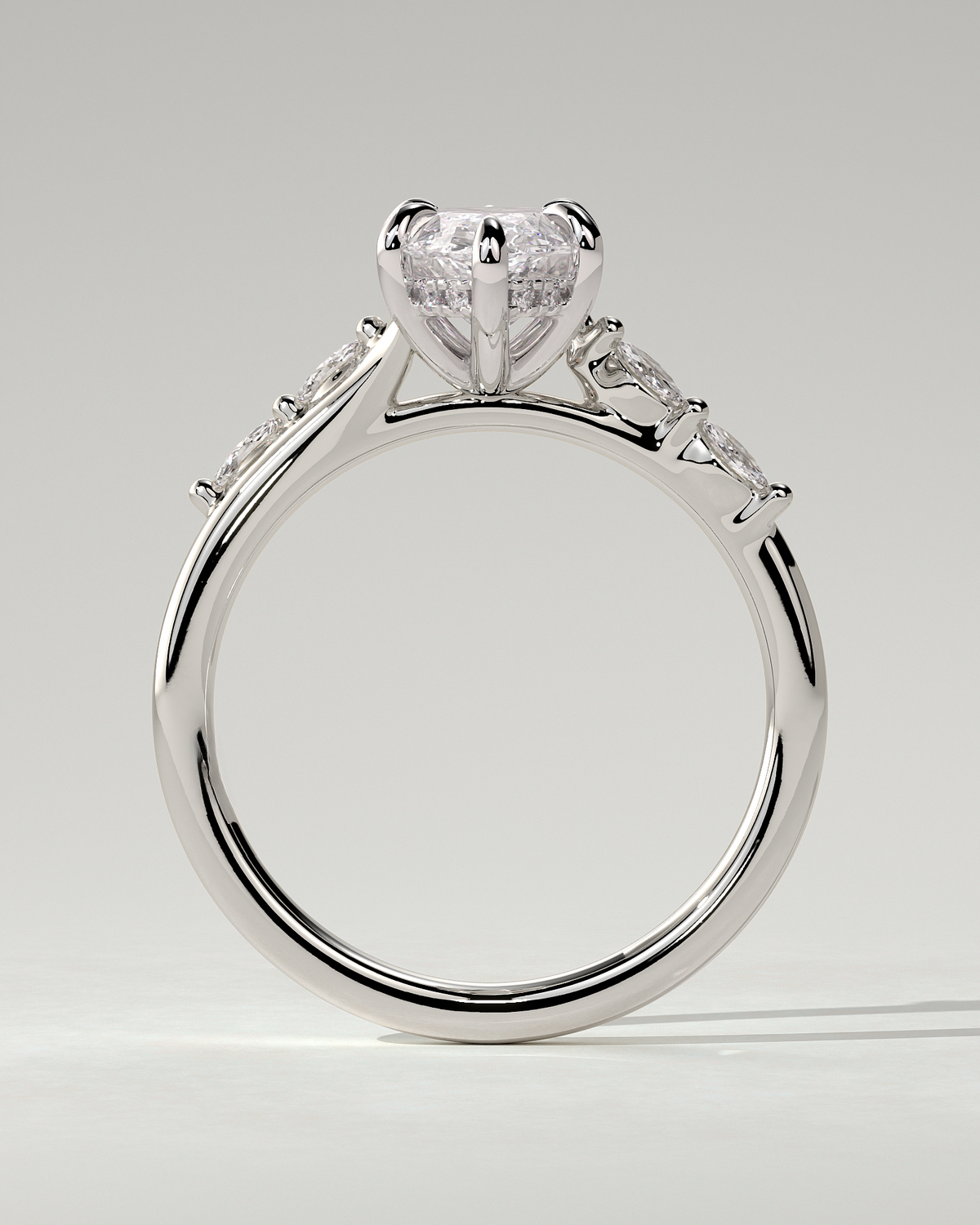 Elsie Solitaire Marquise Ring