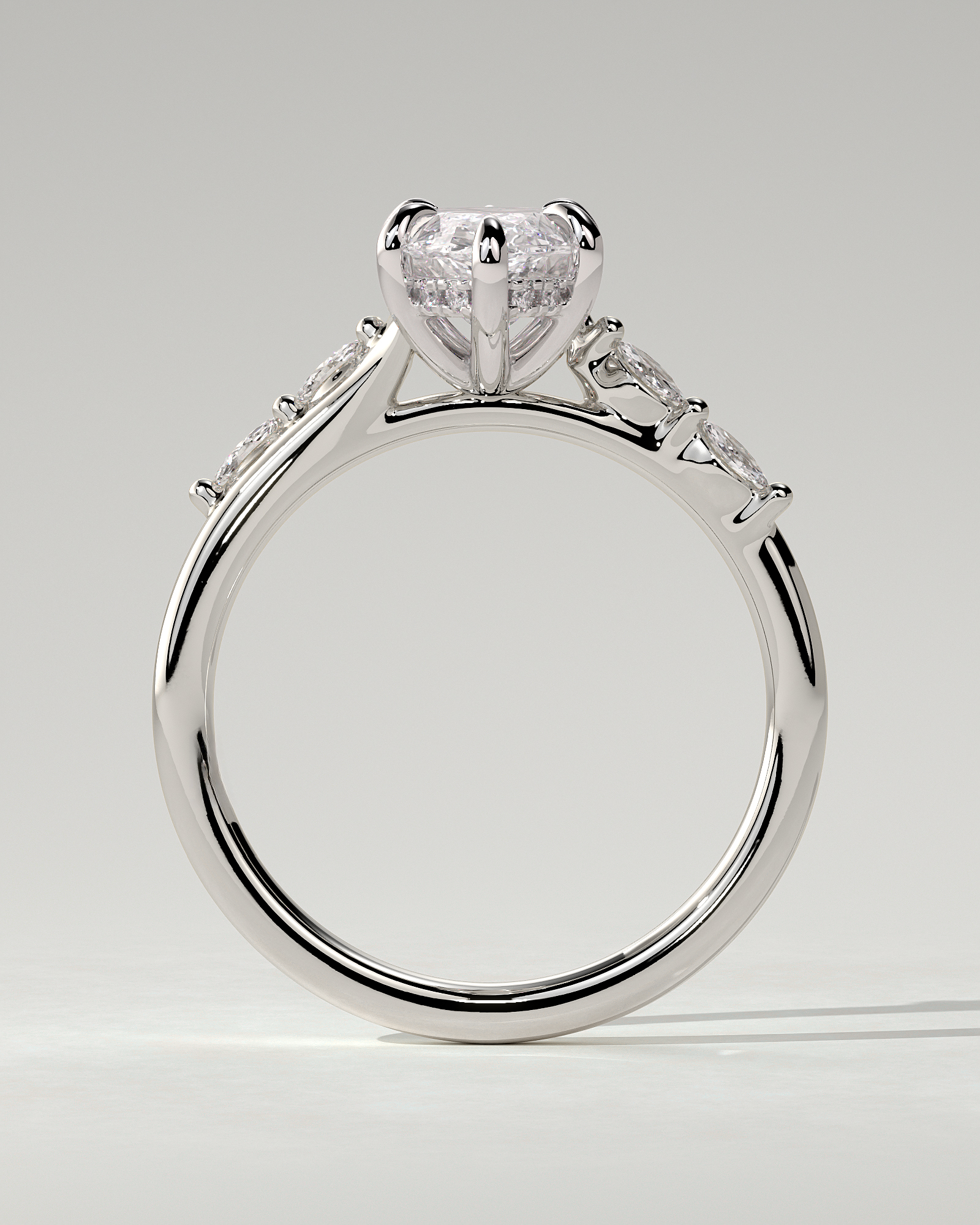 Elsie Solitaire Marquise Ring