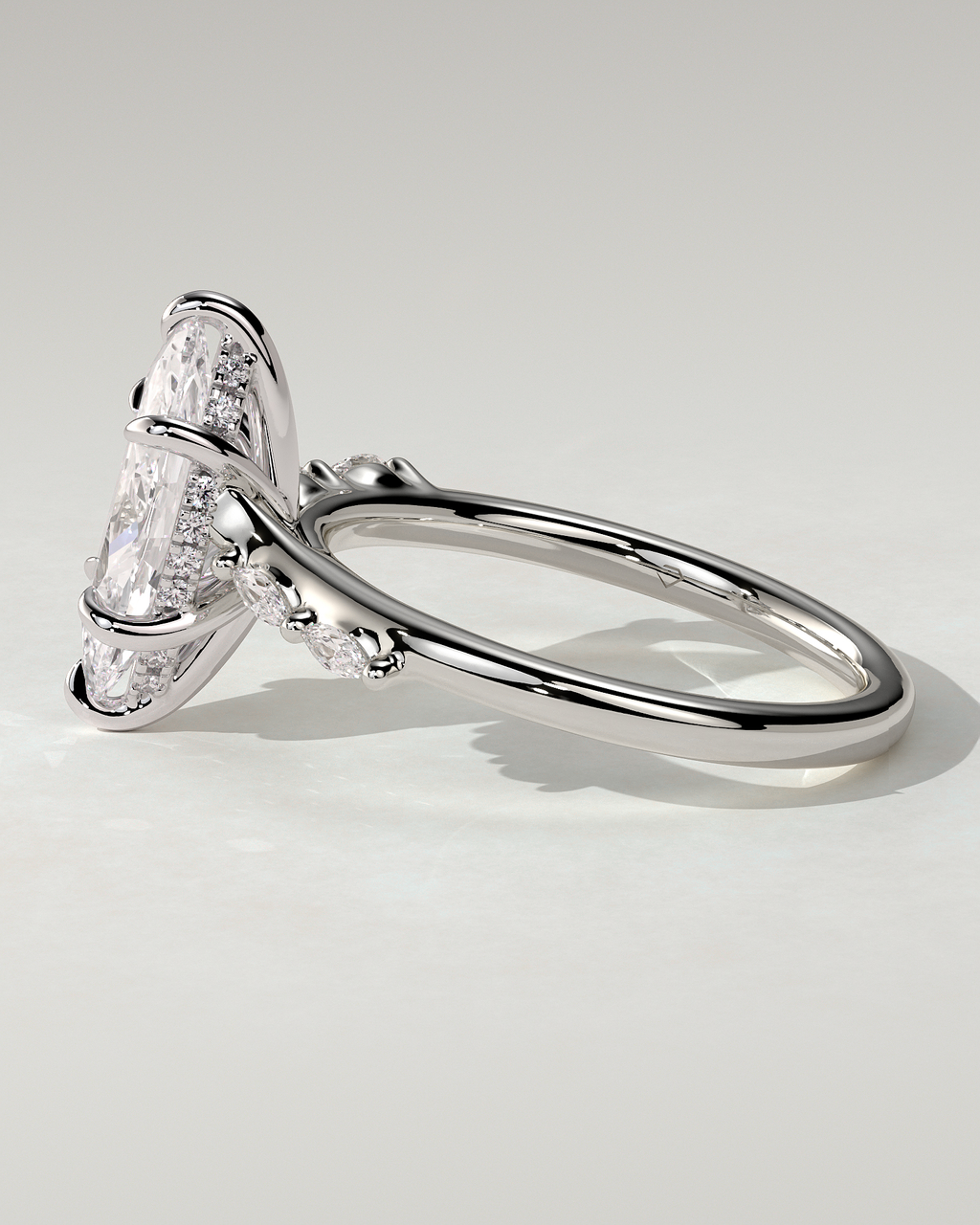 Elsie Solitaire Marquise Ring