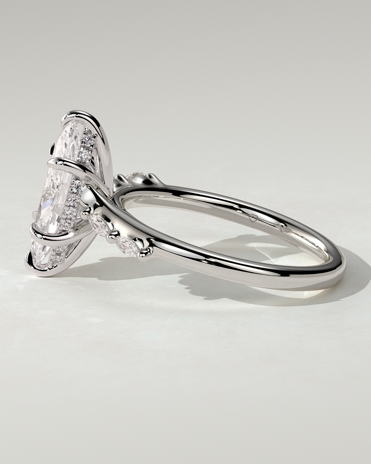 Elsie Solitaire Marquise Ring