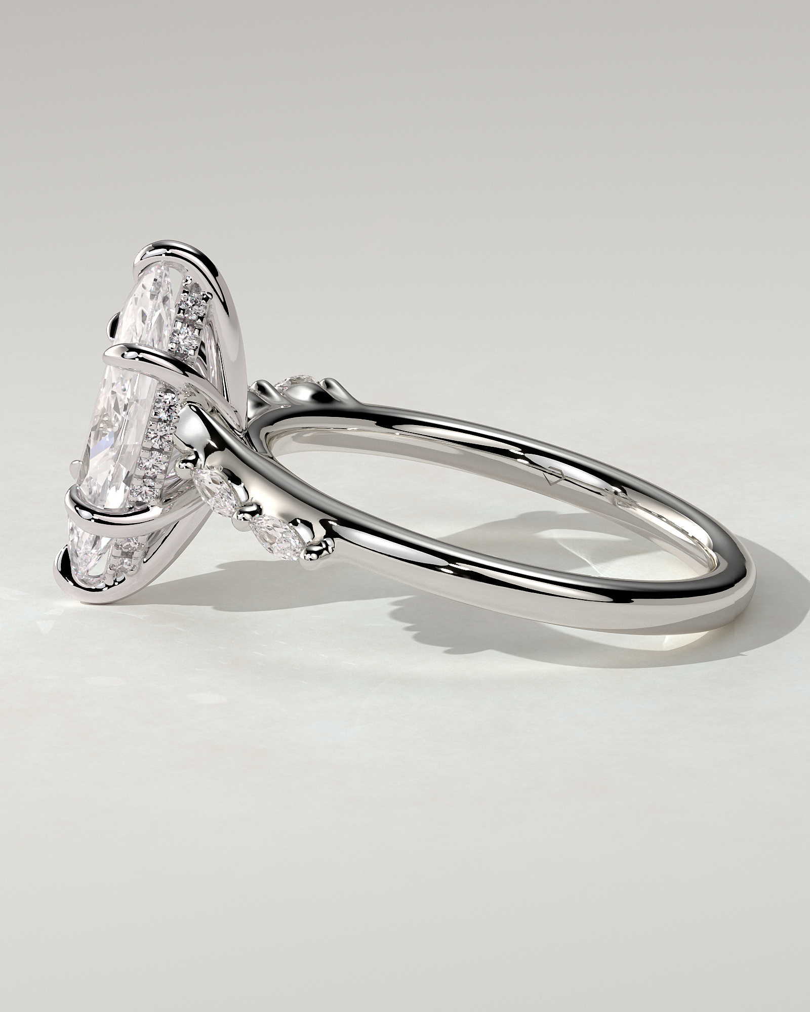 Elsie Solitaire Marquise Ring