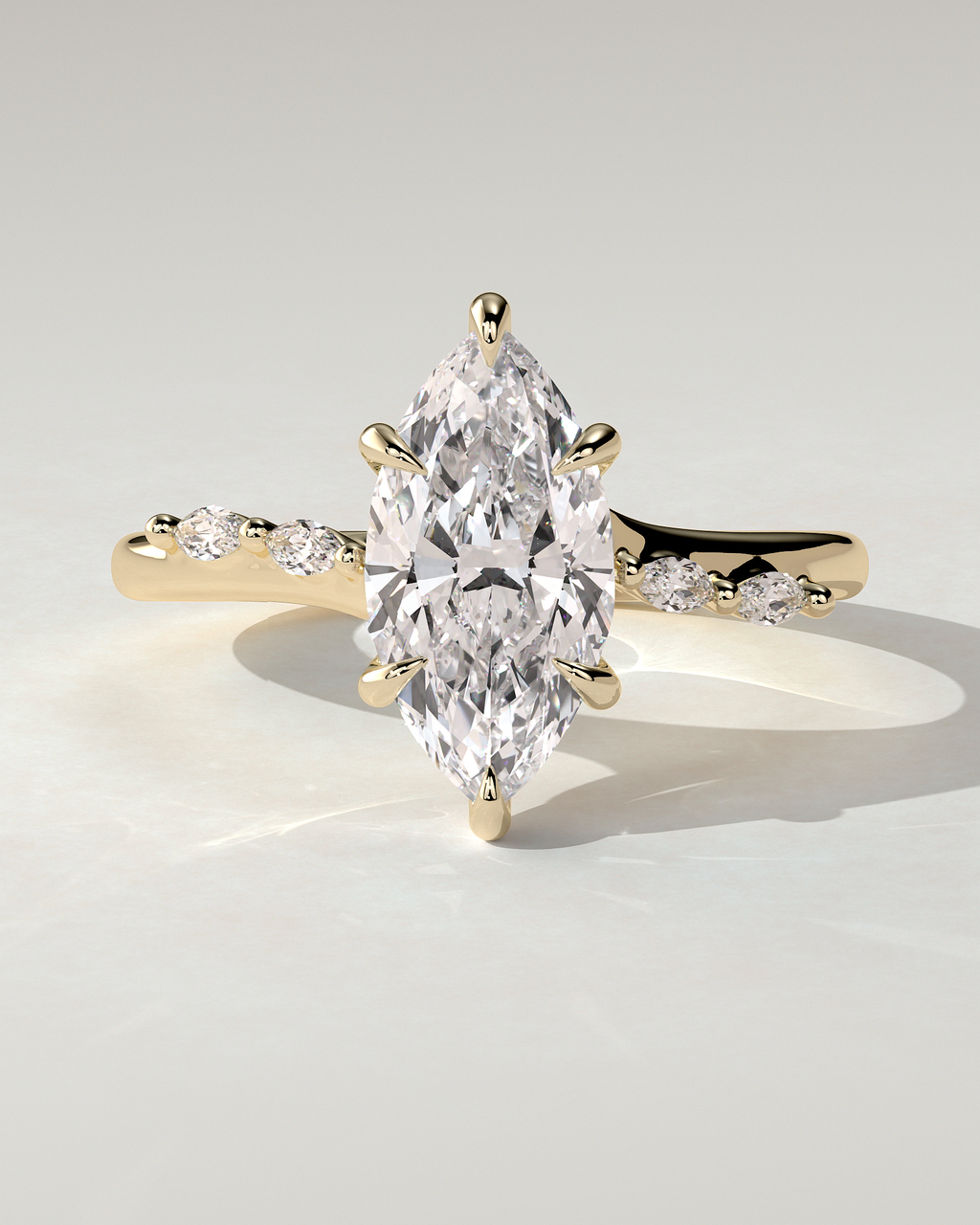 Elsie Solitaire Marquise Ring