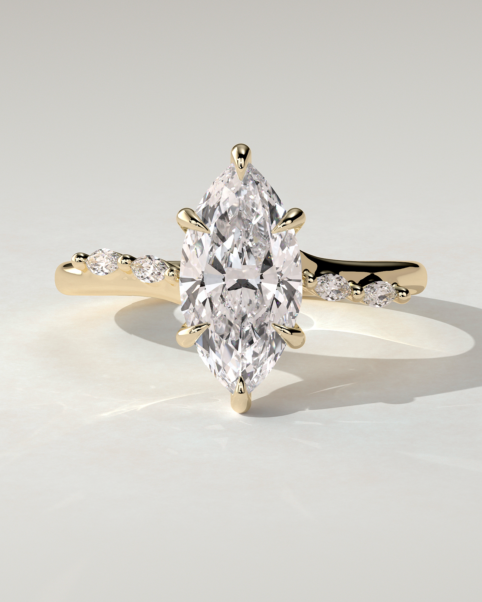 Elsie Solitaire Marquise Ring