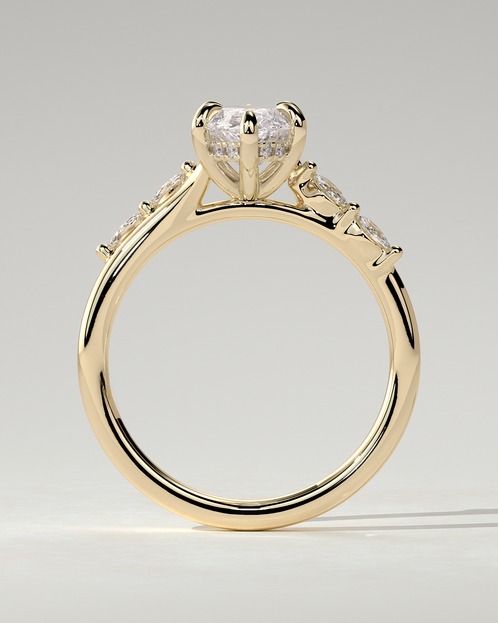 Elsie Solitaire Marquise Ring