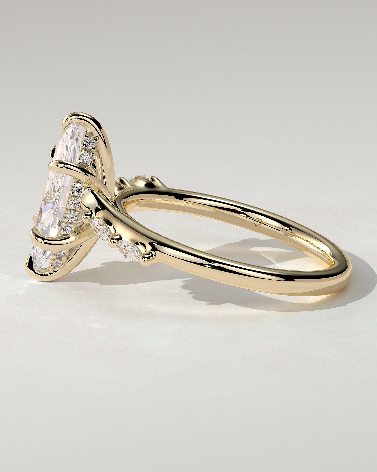 Elsie Solitaire Marquise Ring