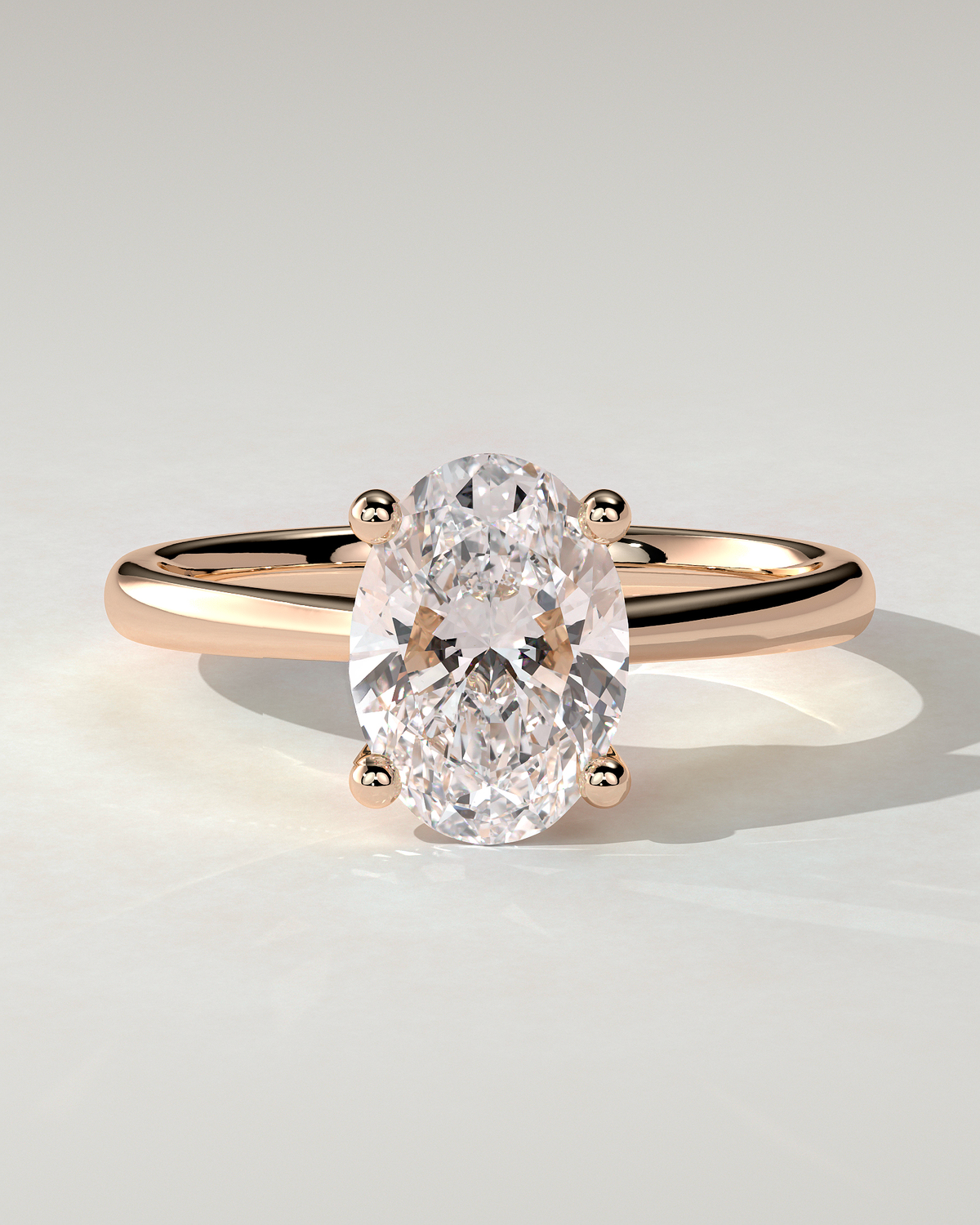 Emily Solitaire Oval Ring