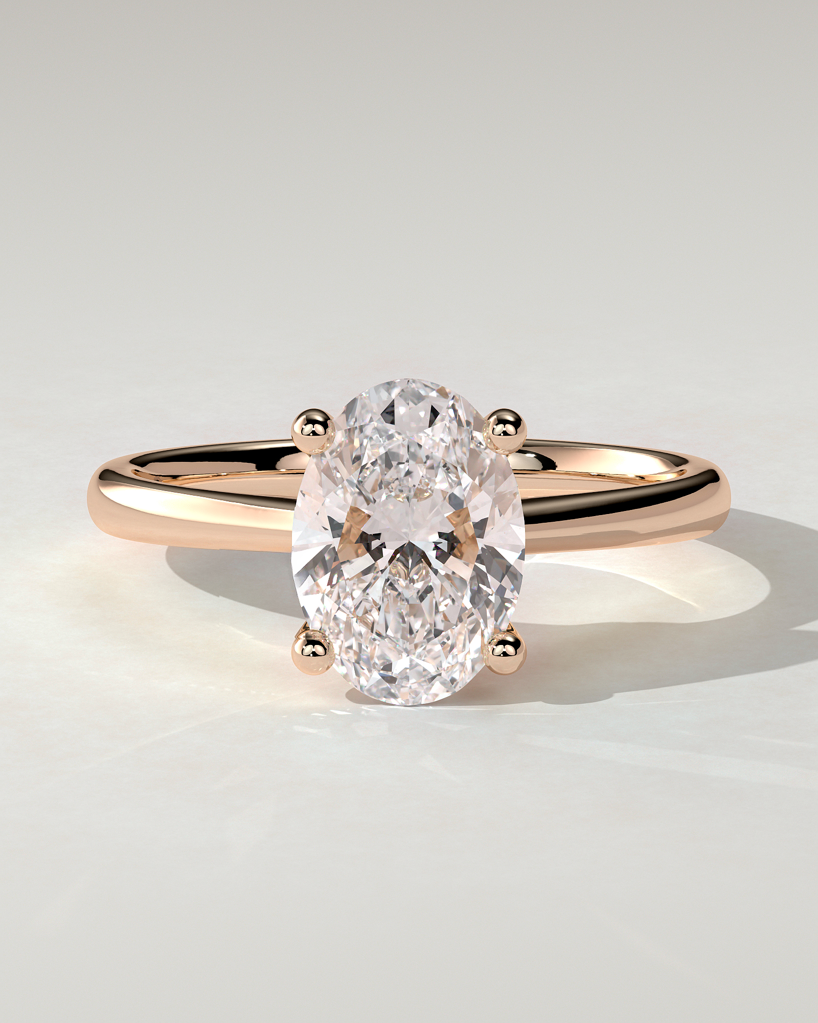Emily Solitaire Oval Ring