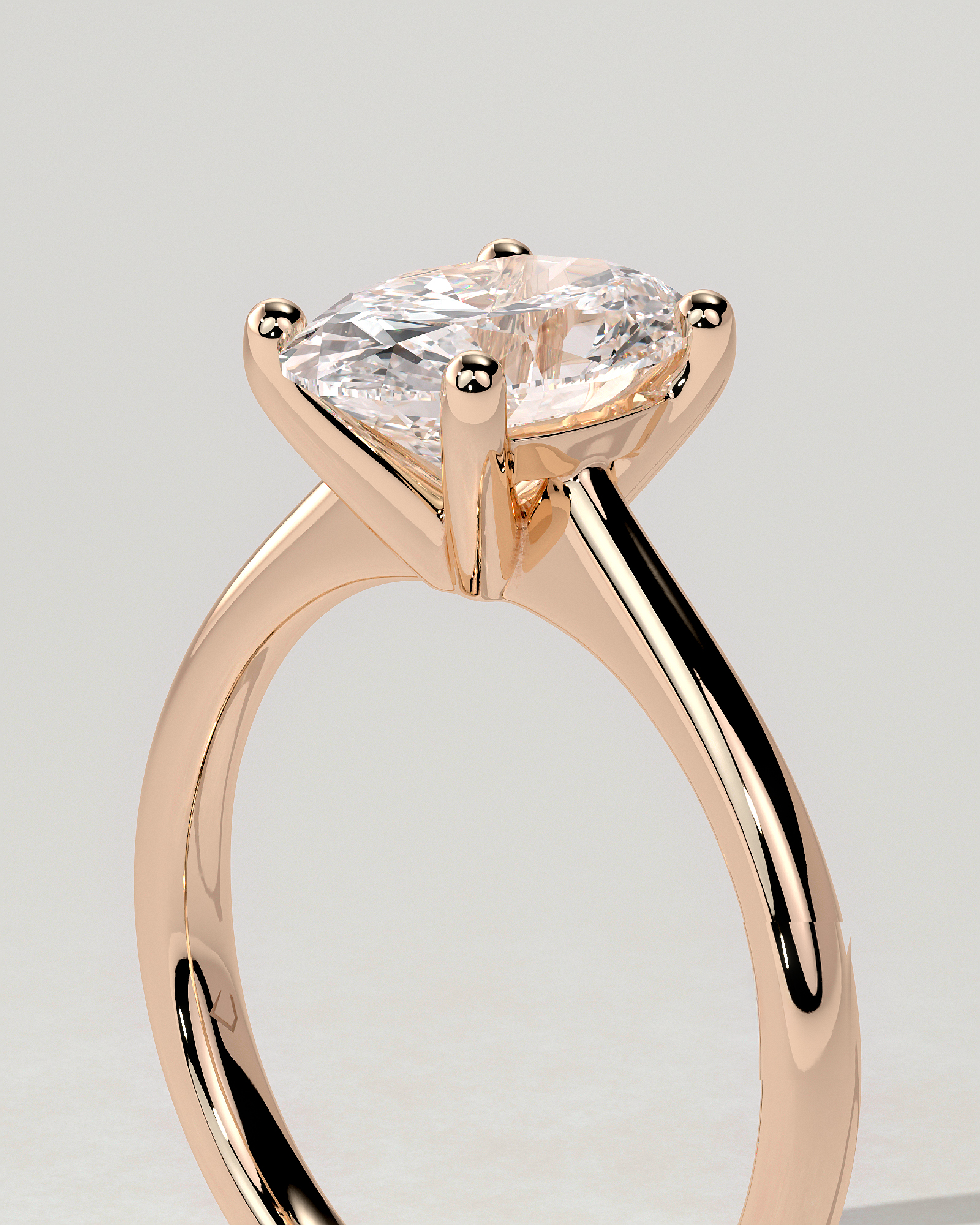 Emily Solitaire Oval Ring