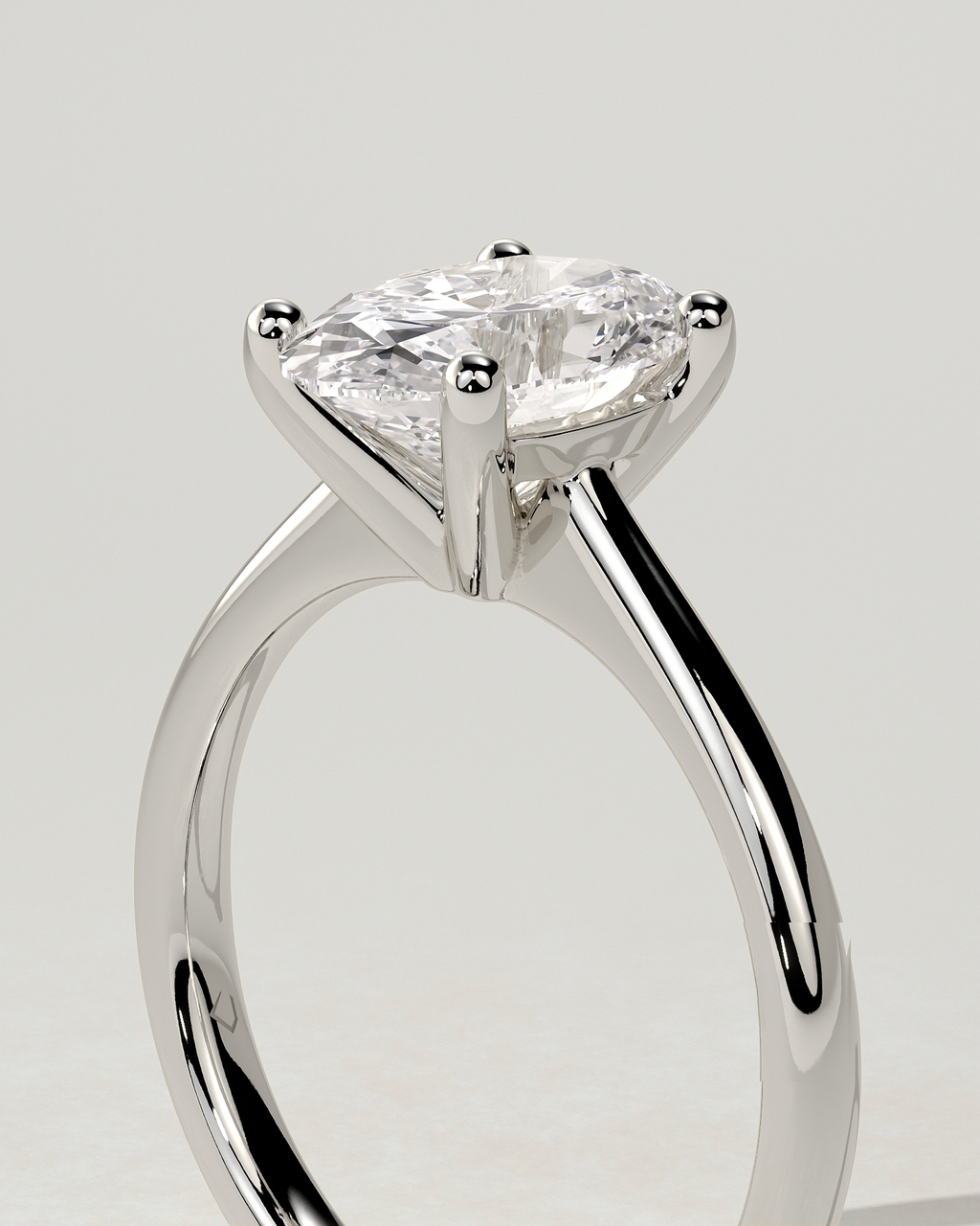 Emily Solitaire Oval Ring