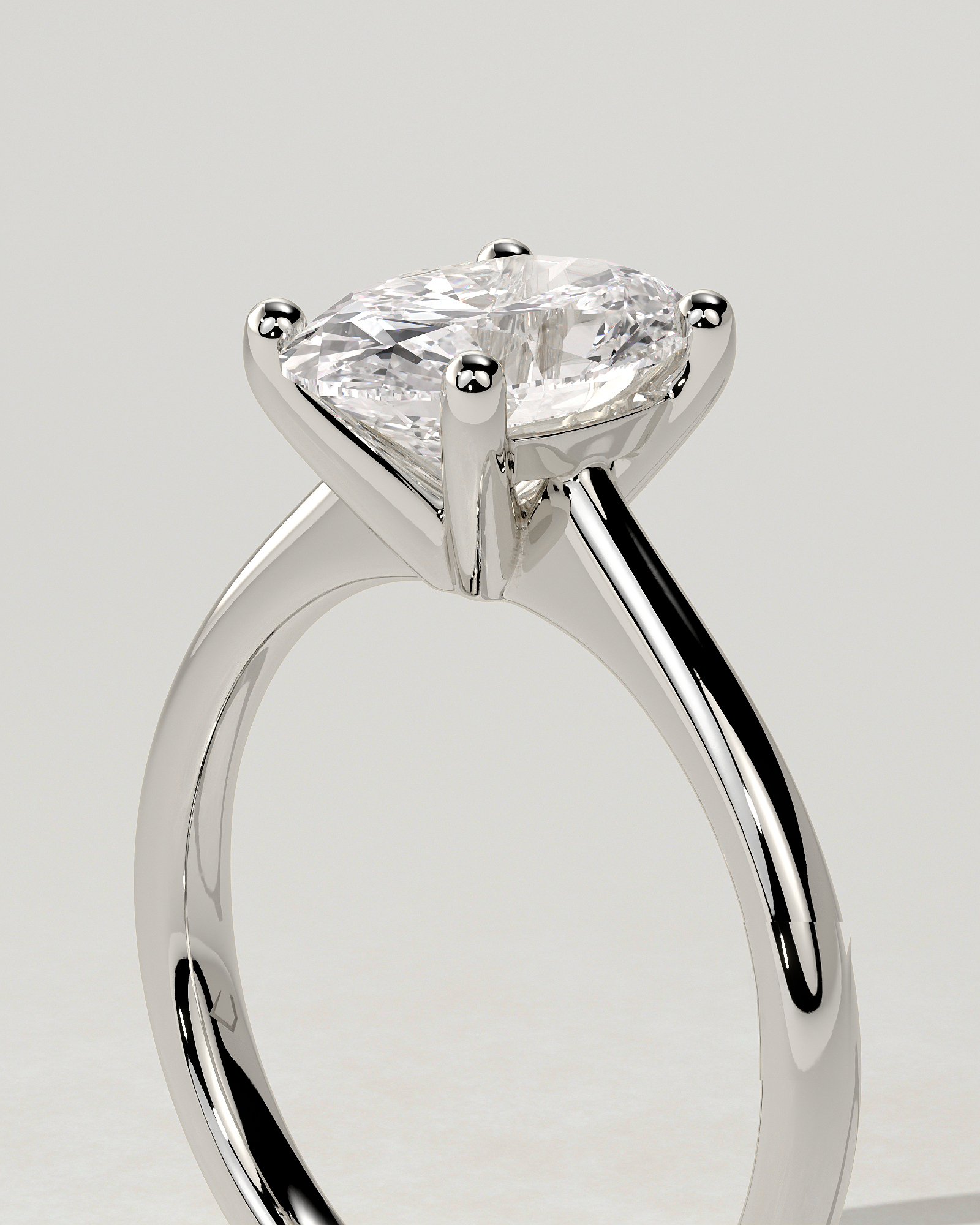 Emily Solitaire Oval Ring