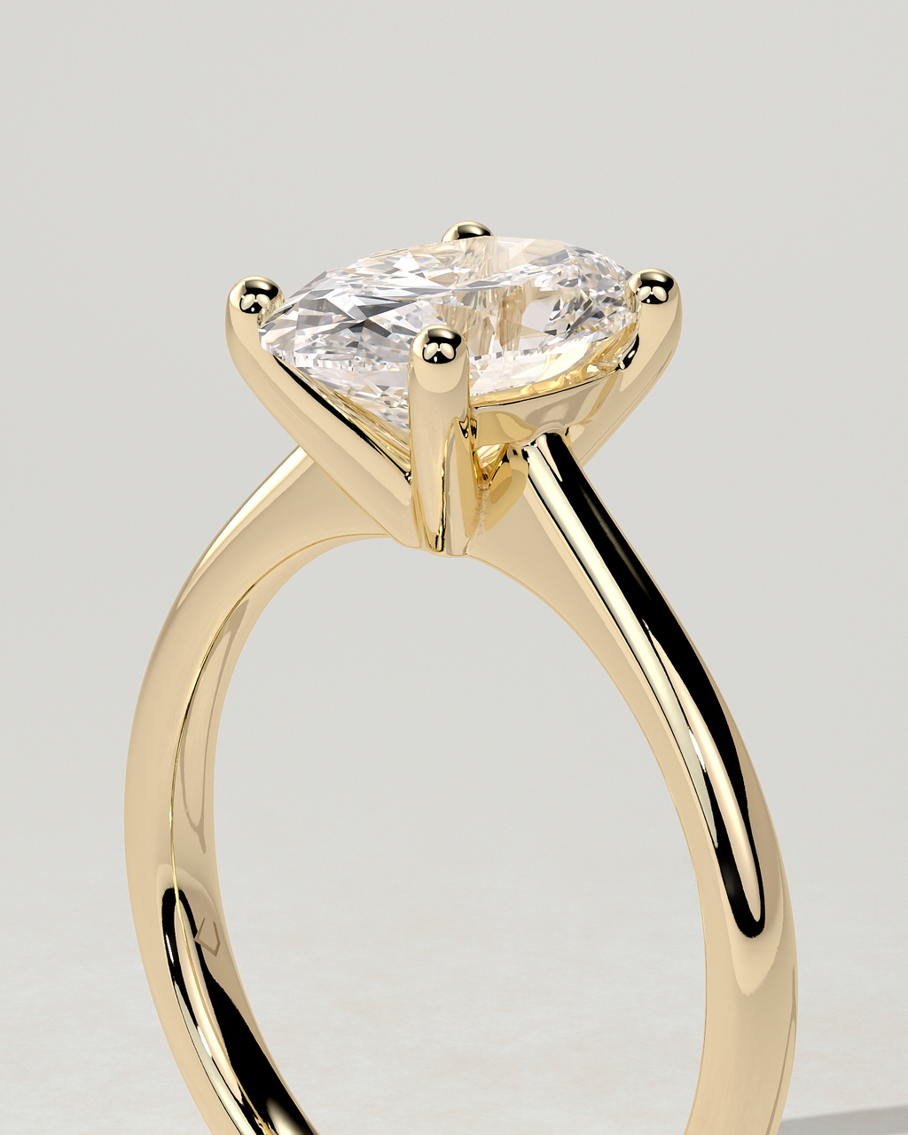 Emily Solitaire Oval Ring