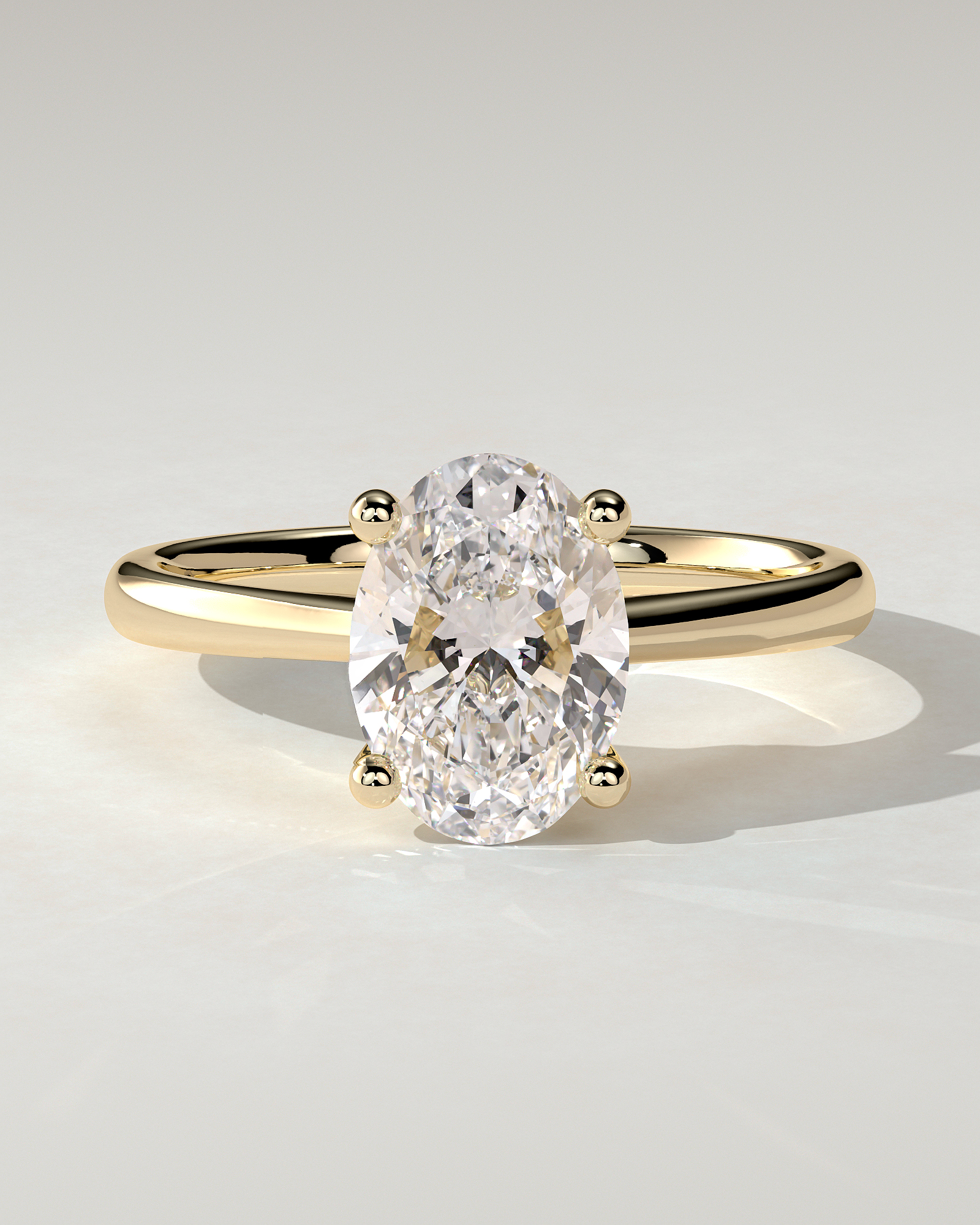 Emily Solitaire Oval Ring
