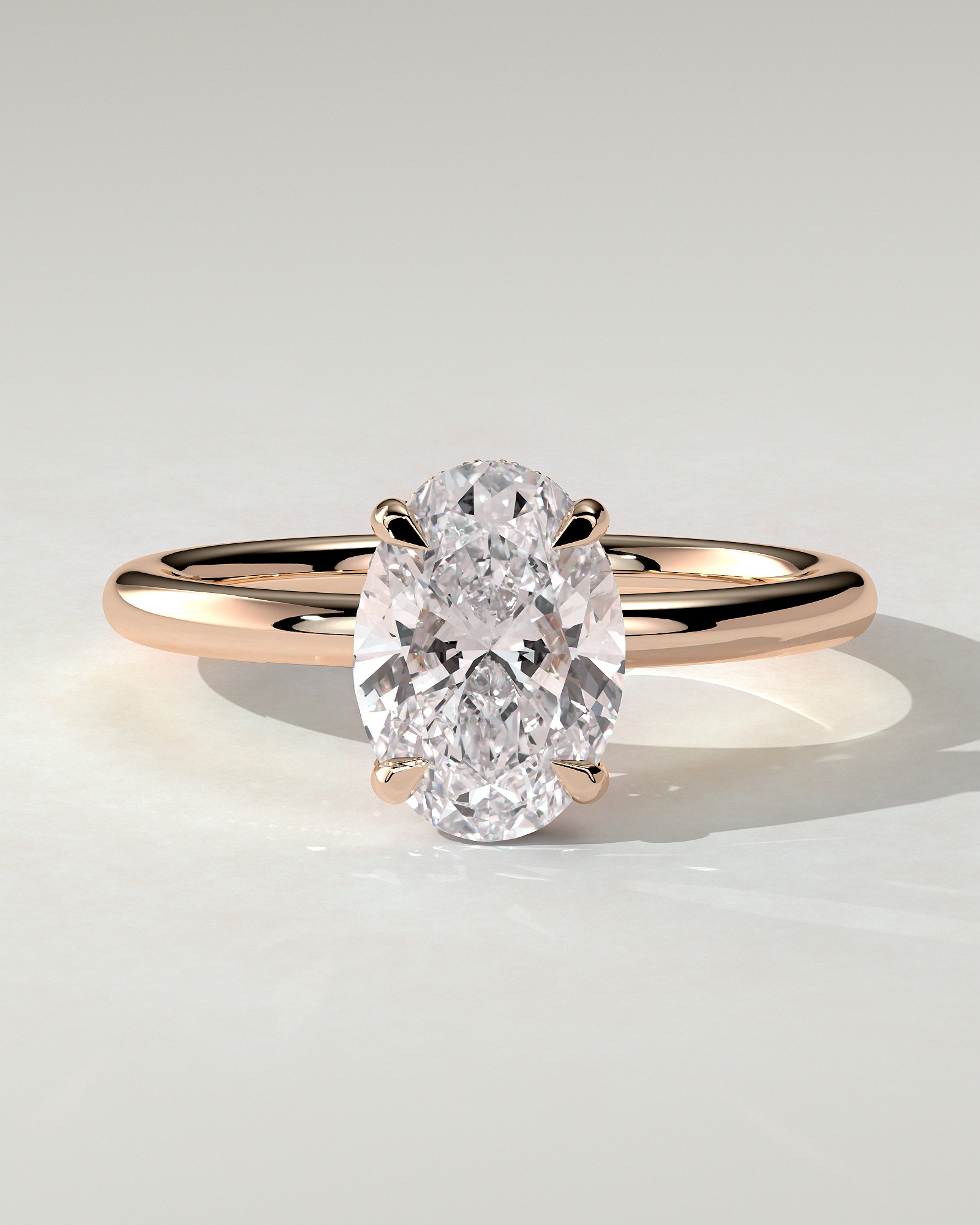 Emma Solitaire Oval Ring