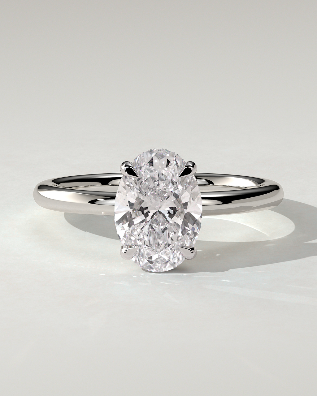 Emma Solitaire Oval Ring