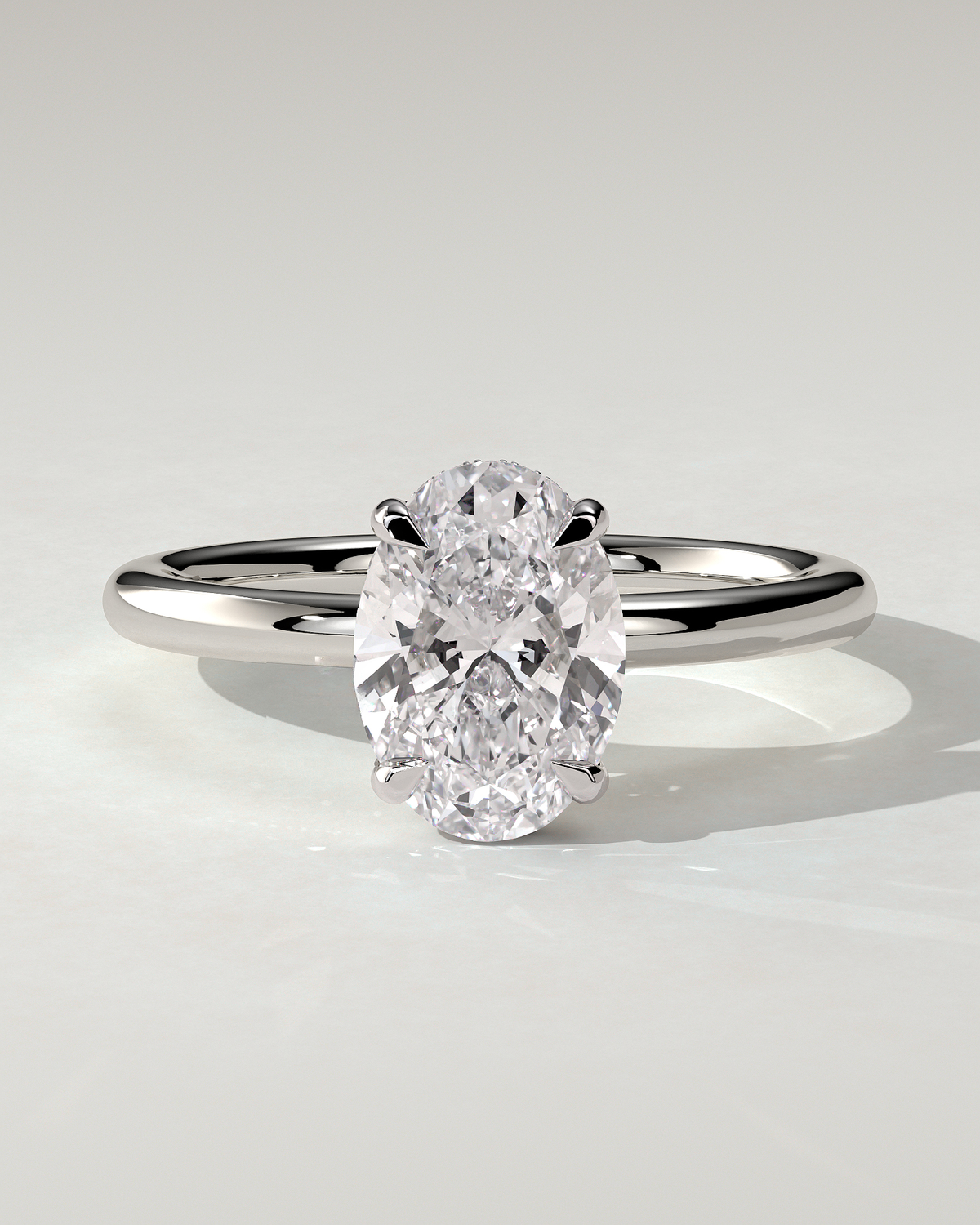 Emma Solitaire Oval Ring