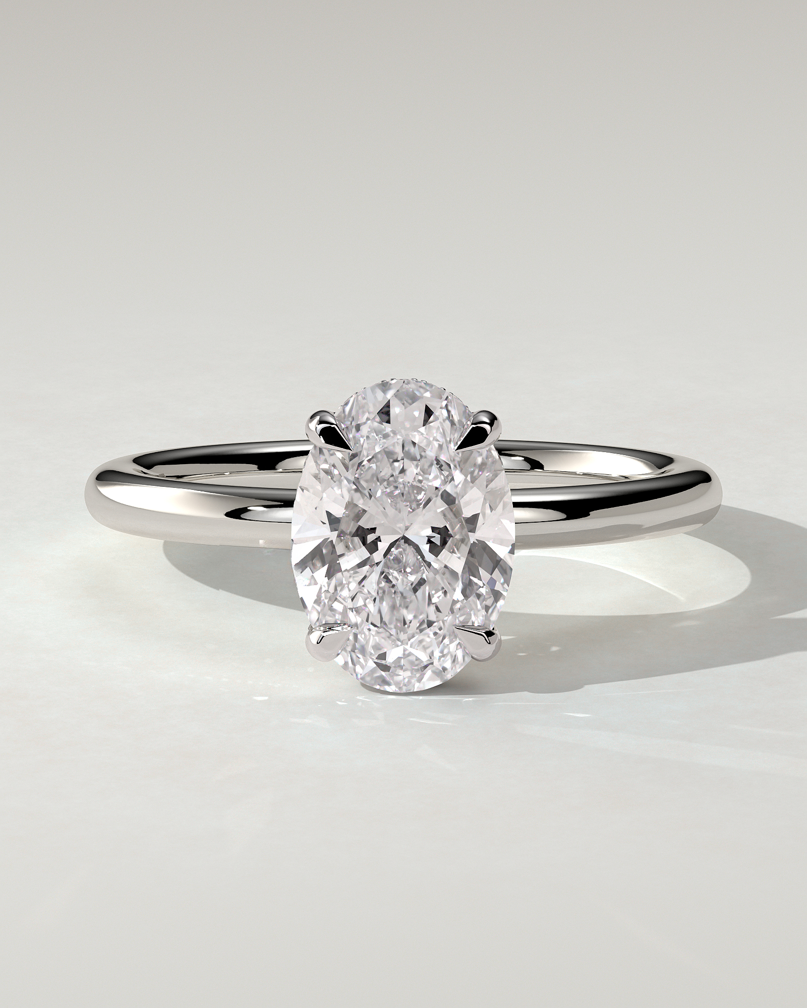 Emma Solitaire Oval Ring