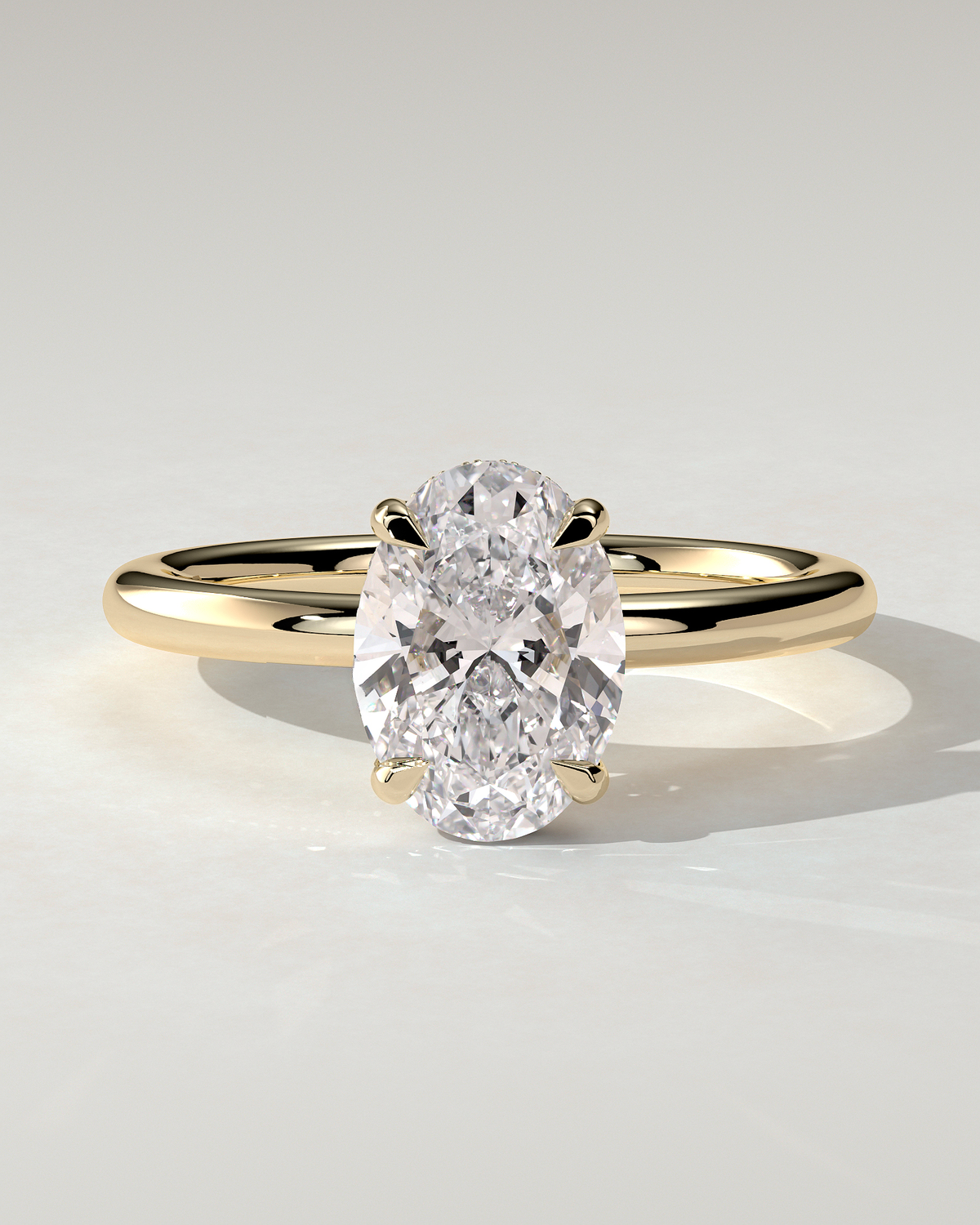 Emma Solitaire Oval Ring