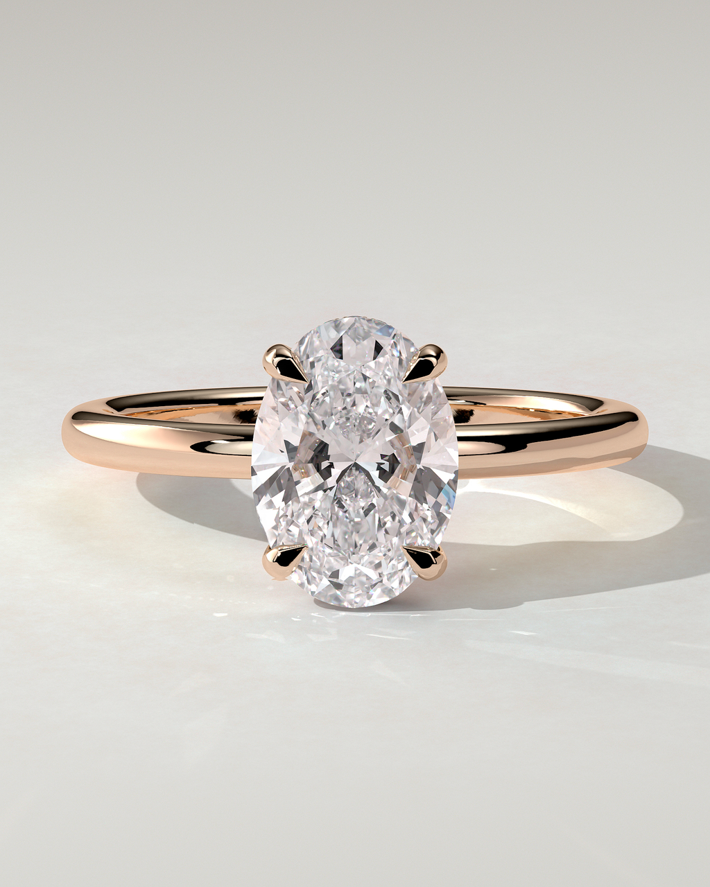 Emma Solitaire Oval Ring