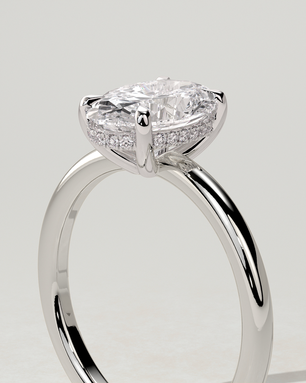 Emma Solitaire Oval Ring
