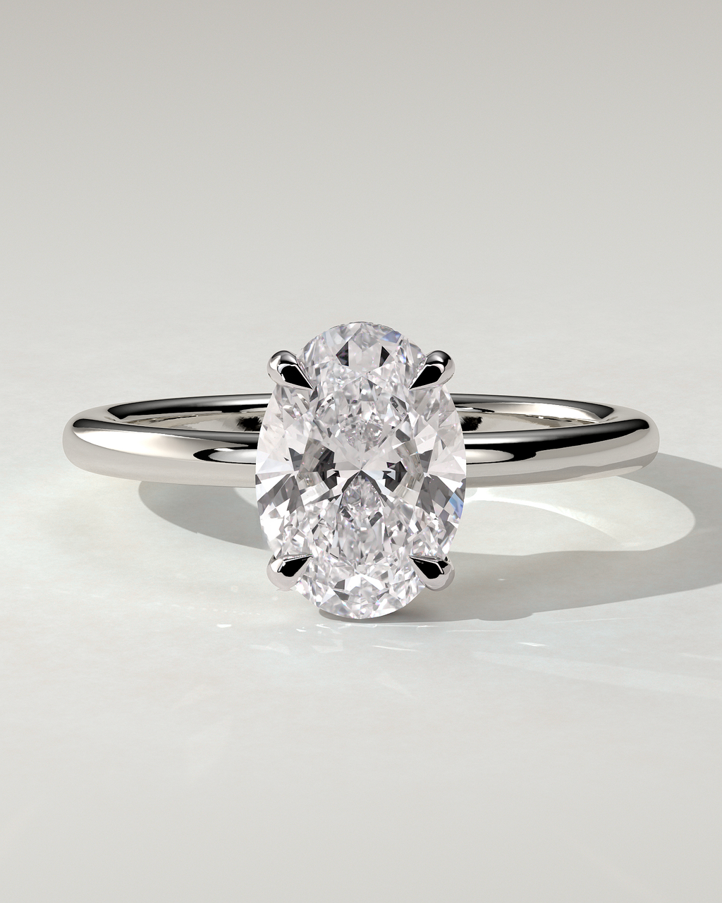 Emma Solitaire Oval Ring