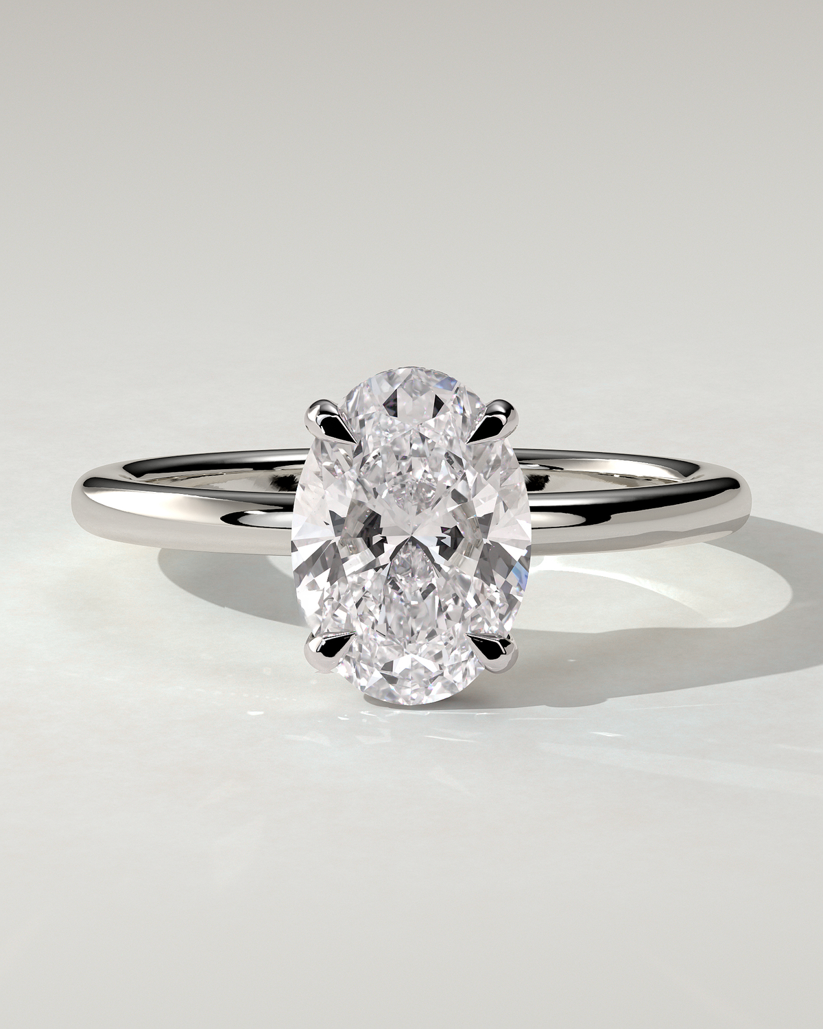 Emma Solitaire Oval Ring