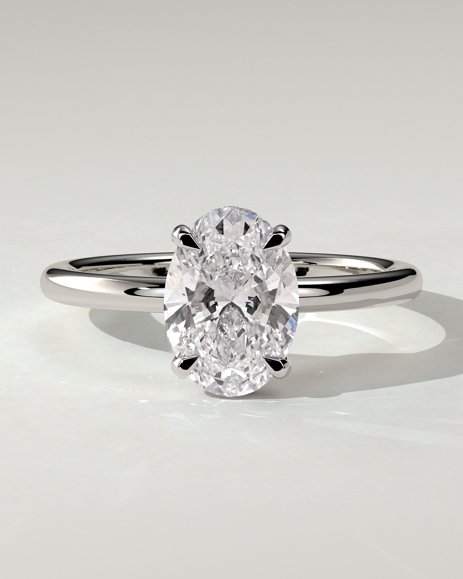 Emma Solitaire Oval Ring
