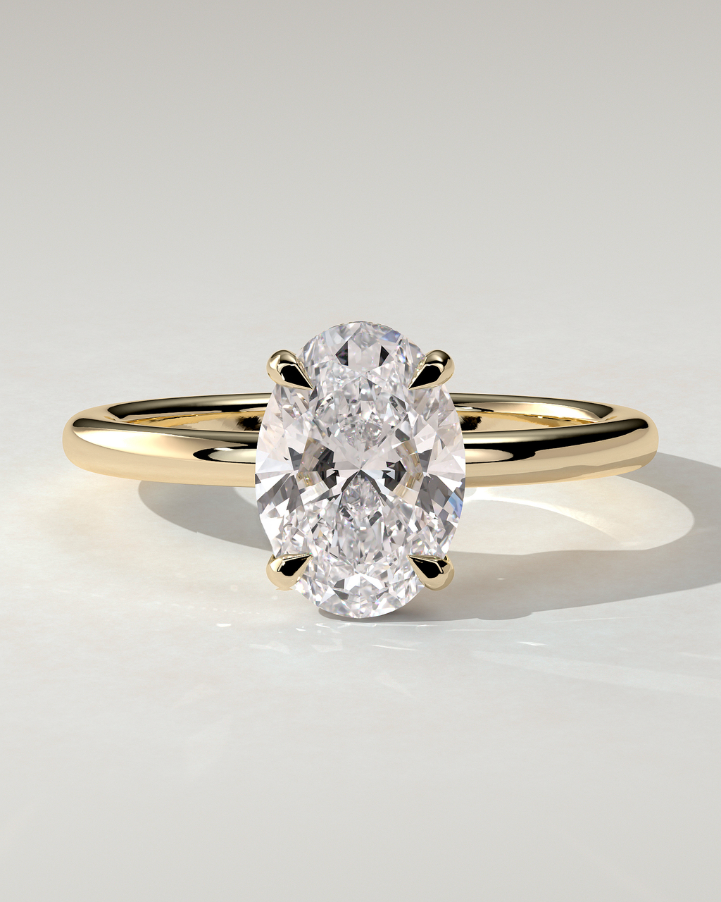 Emma Solitaire Oval Ring