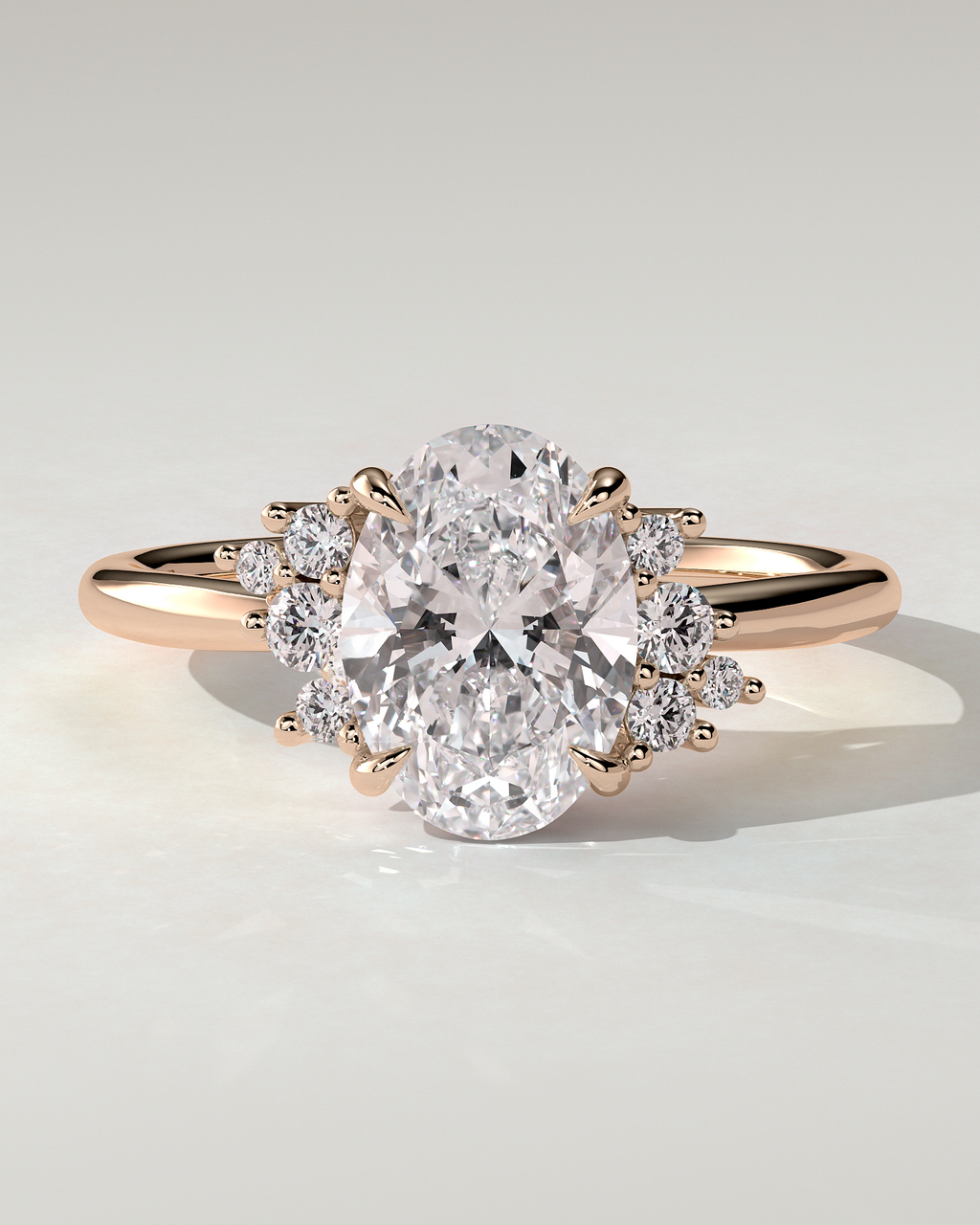 Esther Solitaire Oval Ring