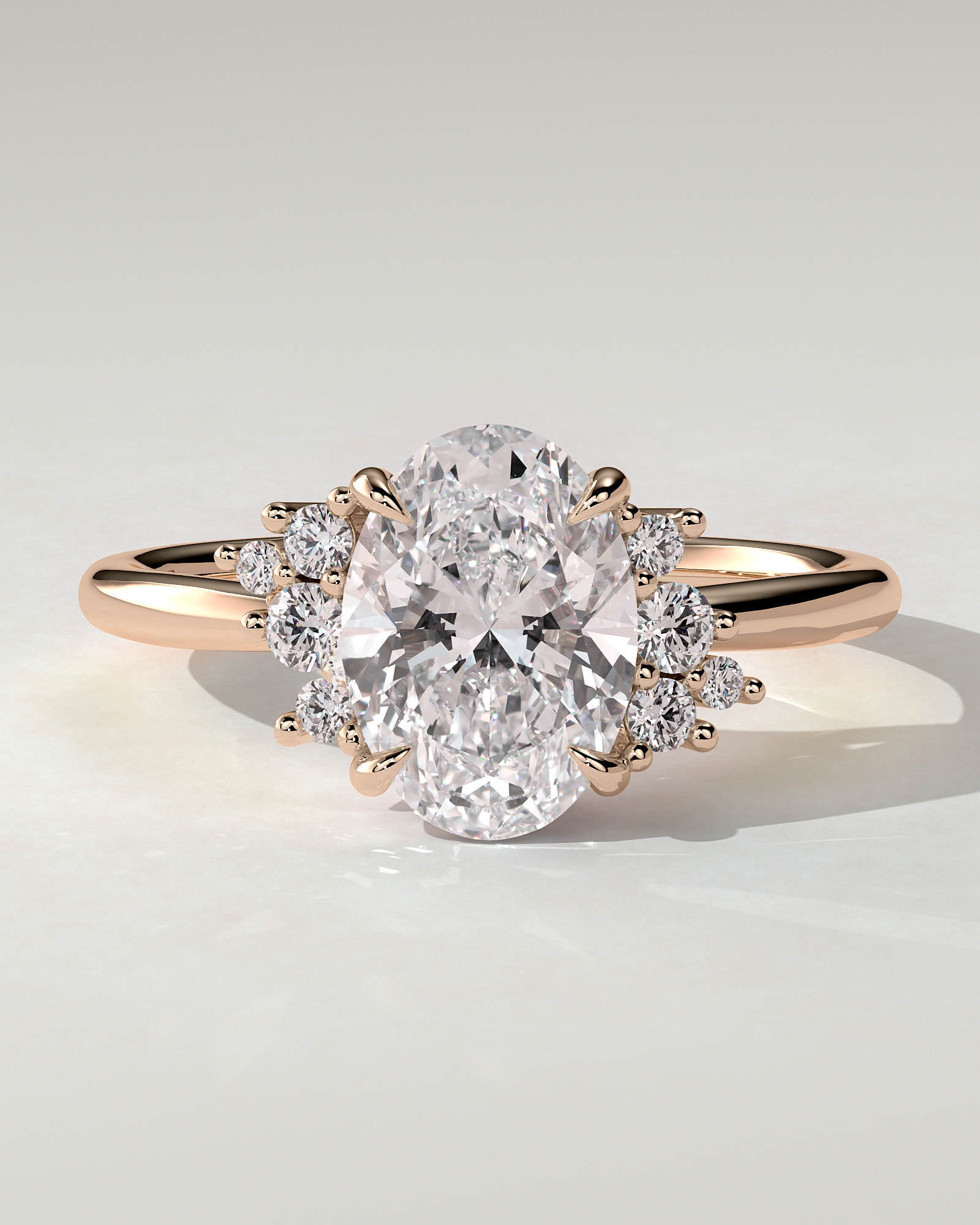 Esther Solitaire Oval Ring