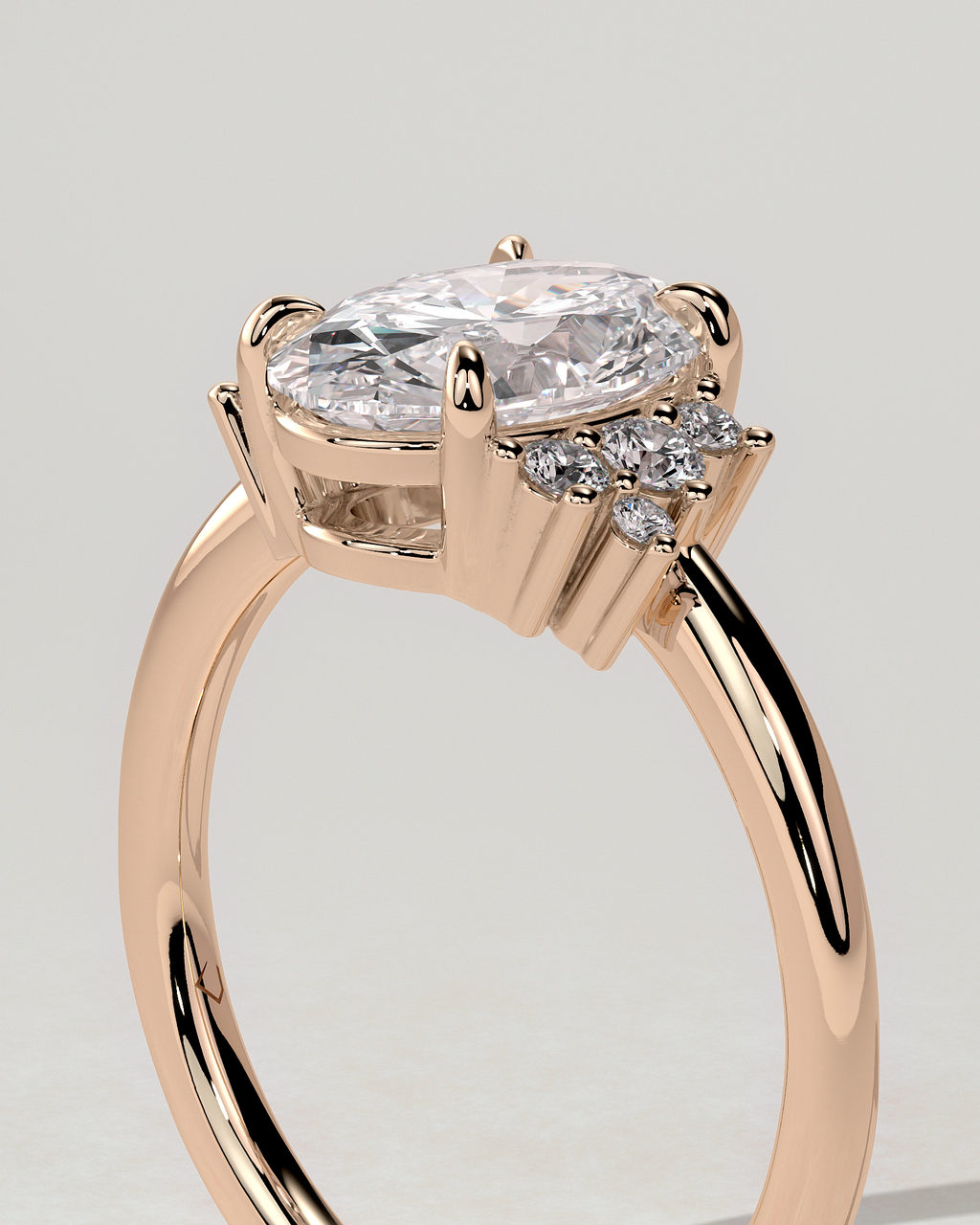 Esther Solitaire Oval Ring