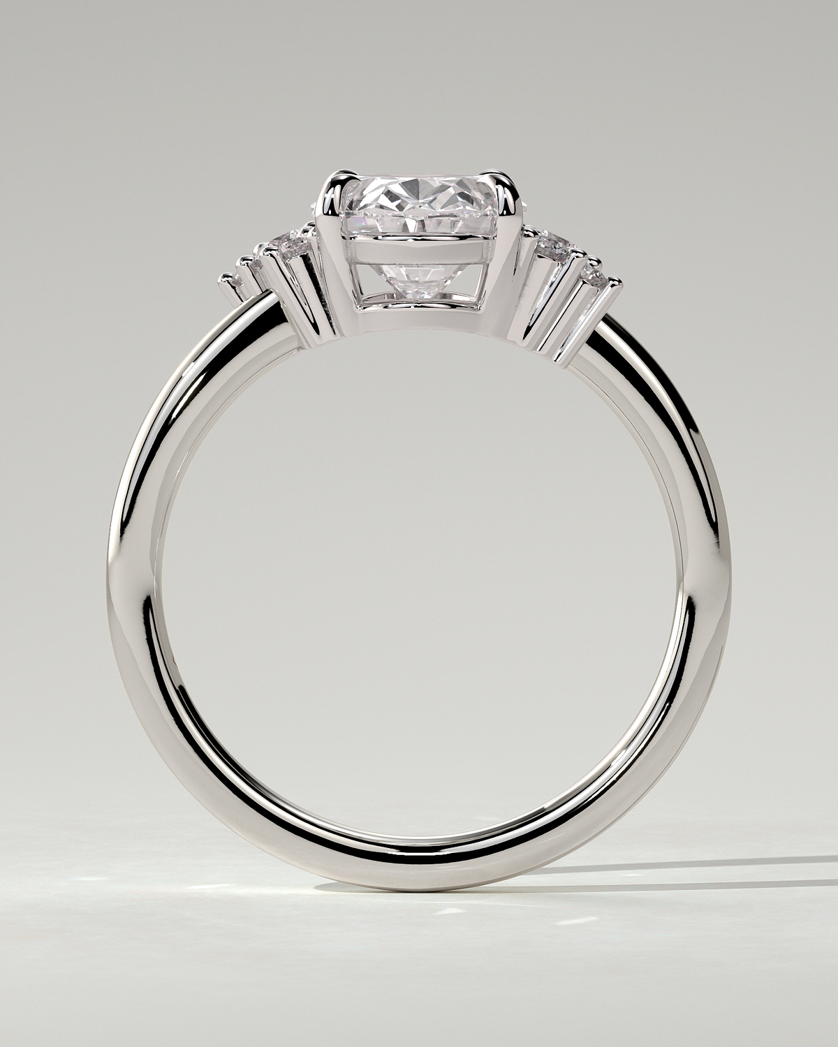 Esther Solitaire Oval Ring