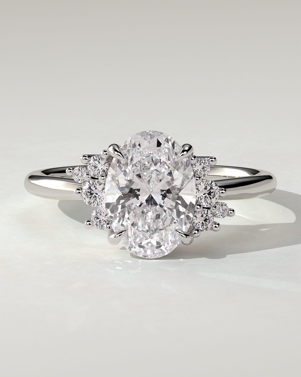 Esther Solitaire Oval Ring