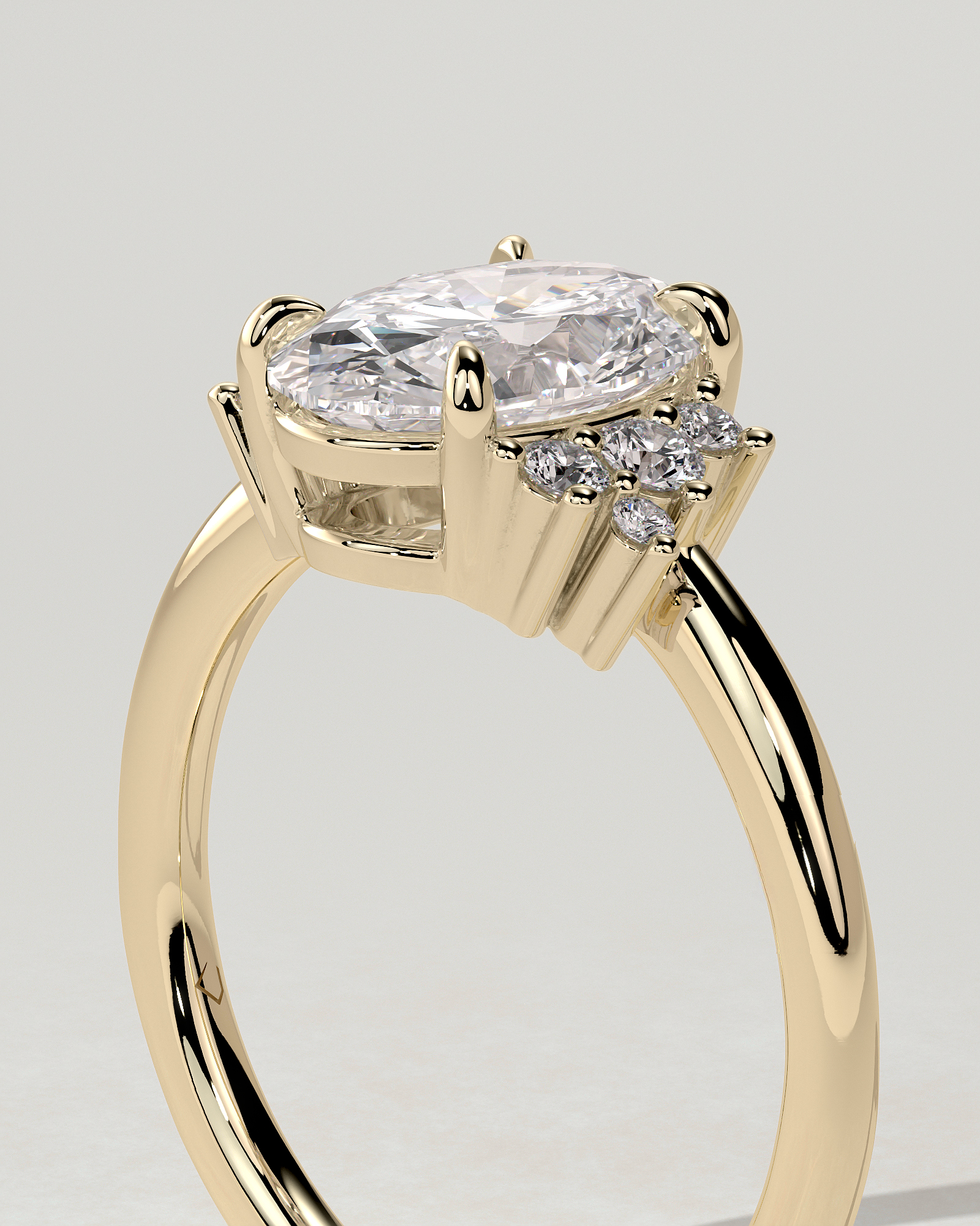 Esther Solitaire Oval Ring