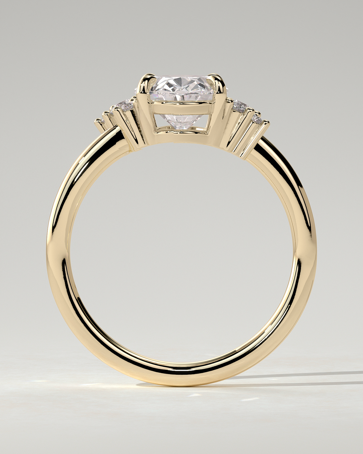 Esther Solitaire Oval Ring