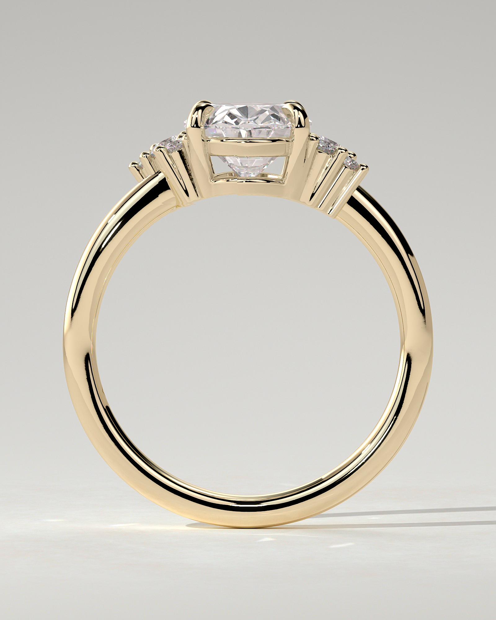 Esther Solitaire Oval Ring