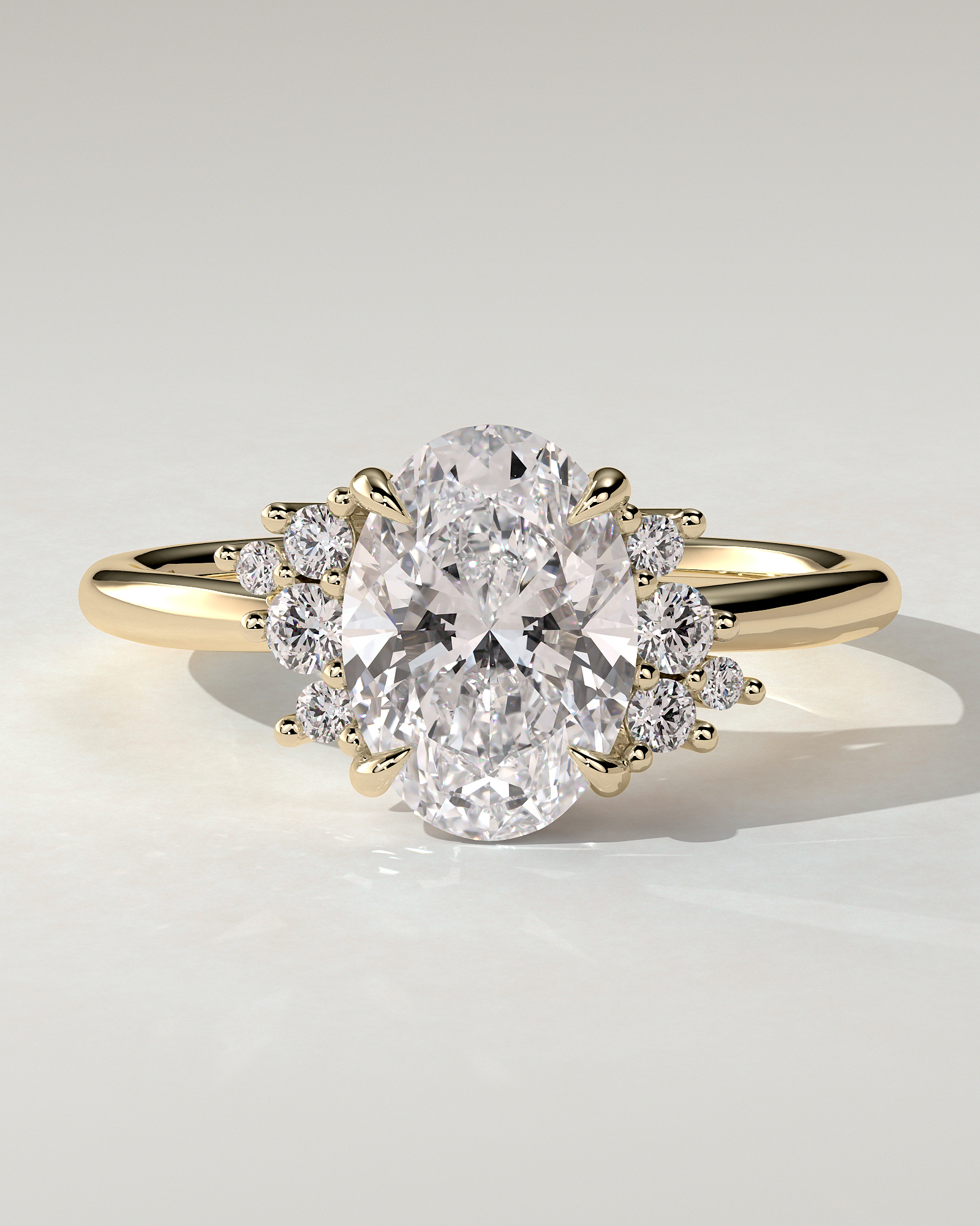 Esther Solitaire Oval Ring