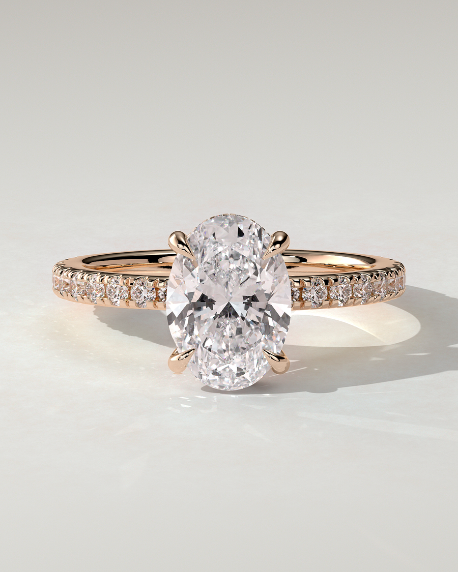 Evangeline Solitaire Oval Ring
