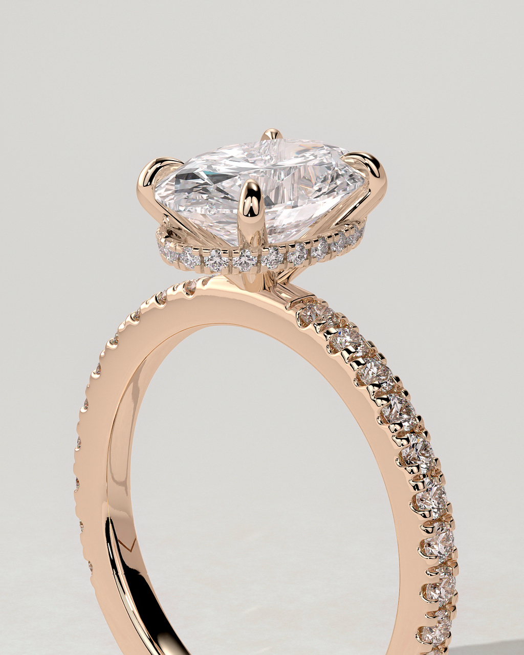 Evangeline Solitaire Oval Ring