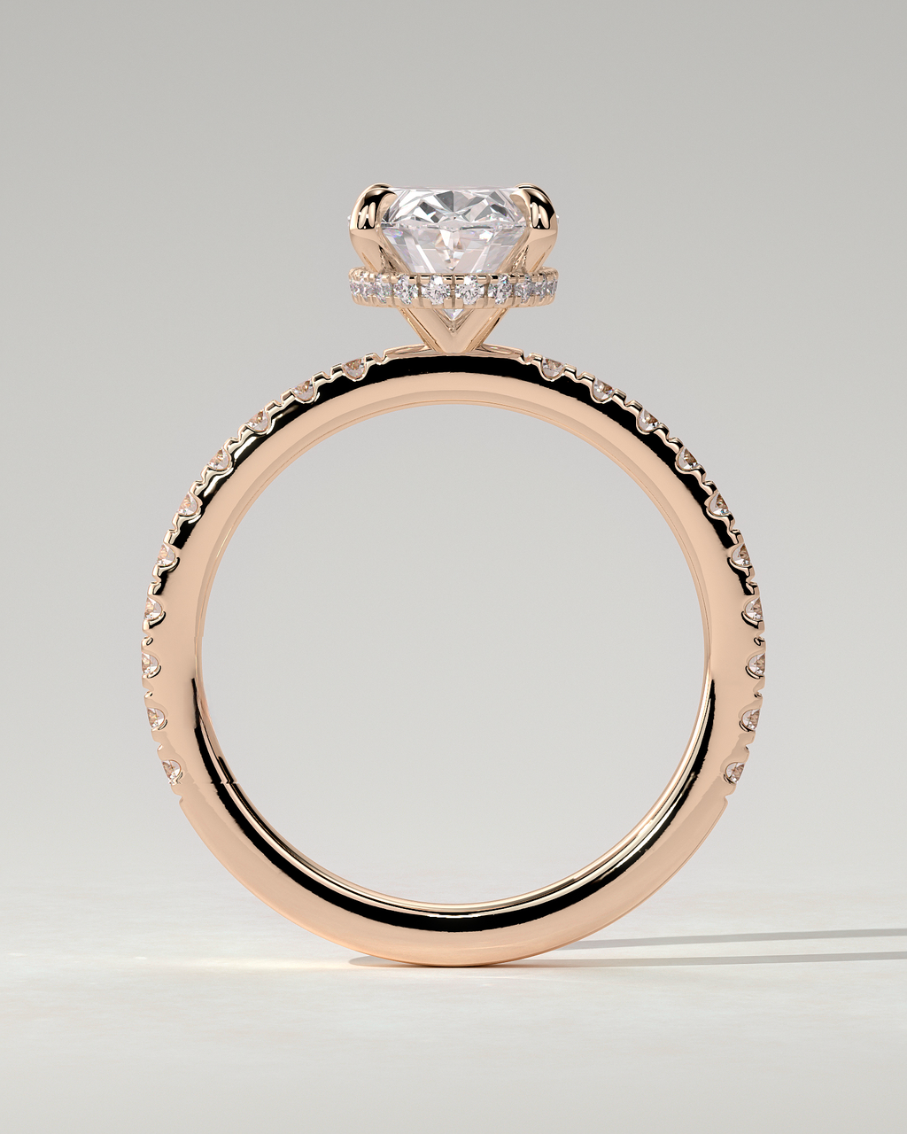 Evangeline Solitaire Oval Ring