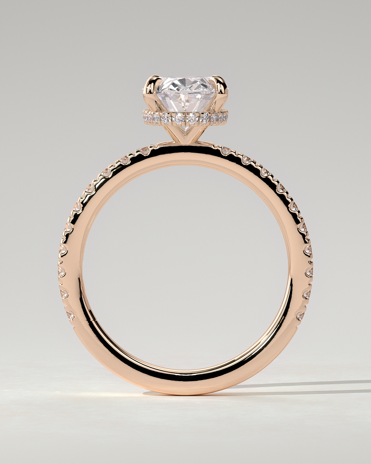 Evangeline Solitaire Oval Ring
