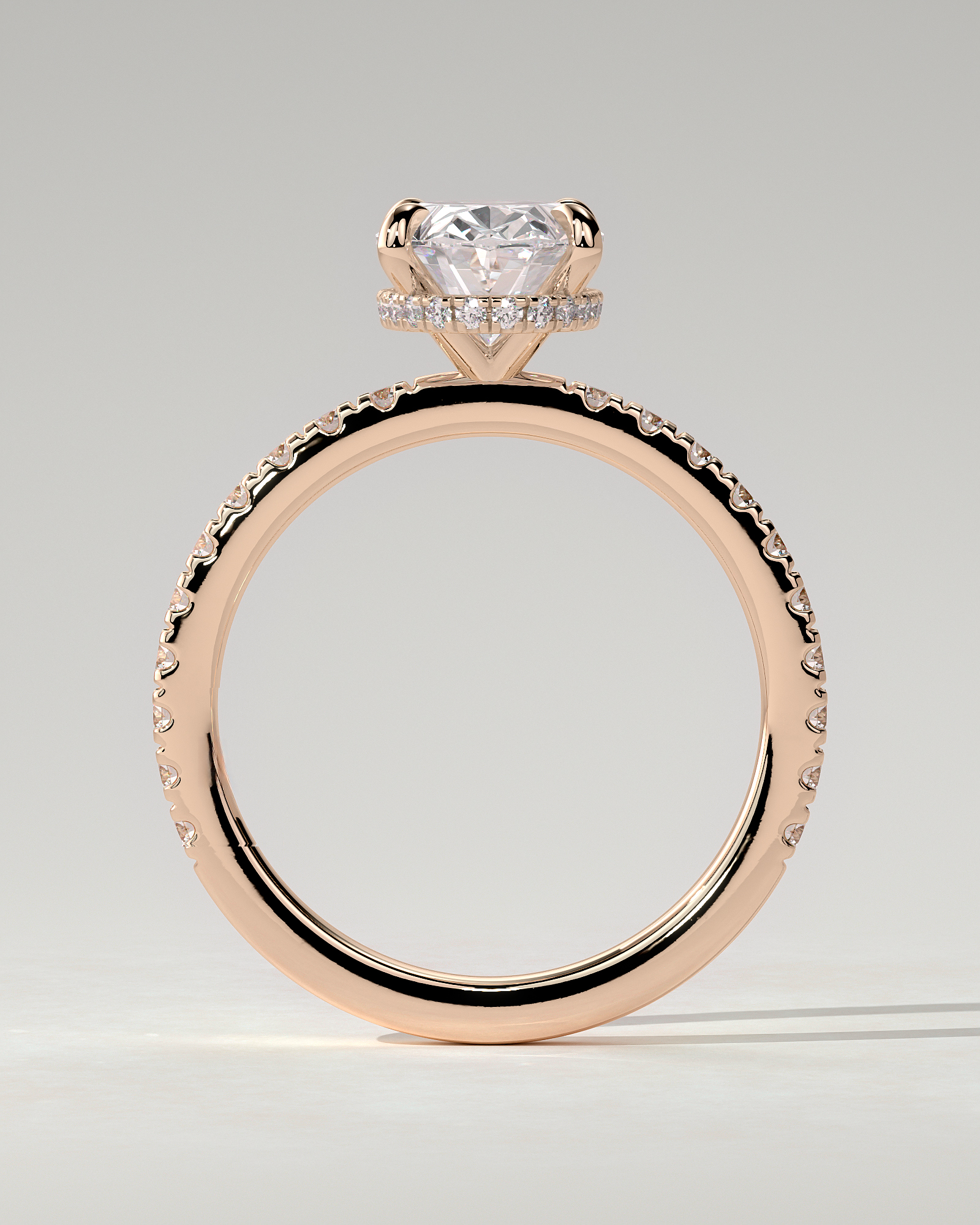 Evangeline Solitaire Oval Ring