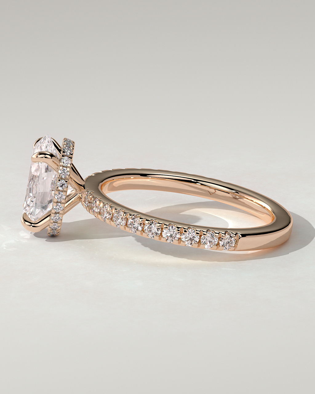 Evangeline Solitaire Oval Ring