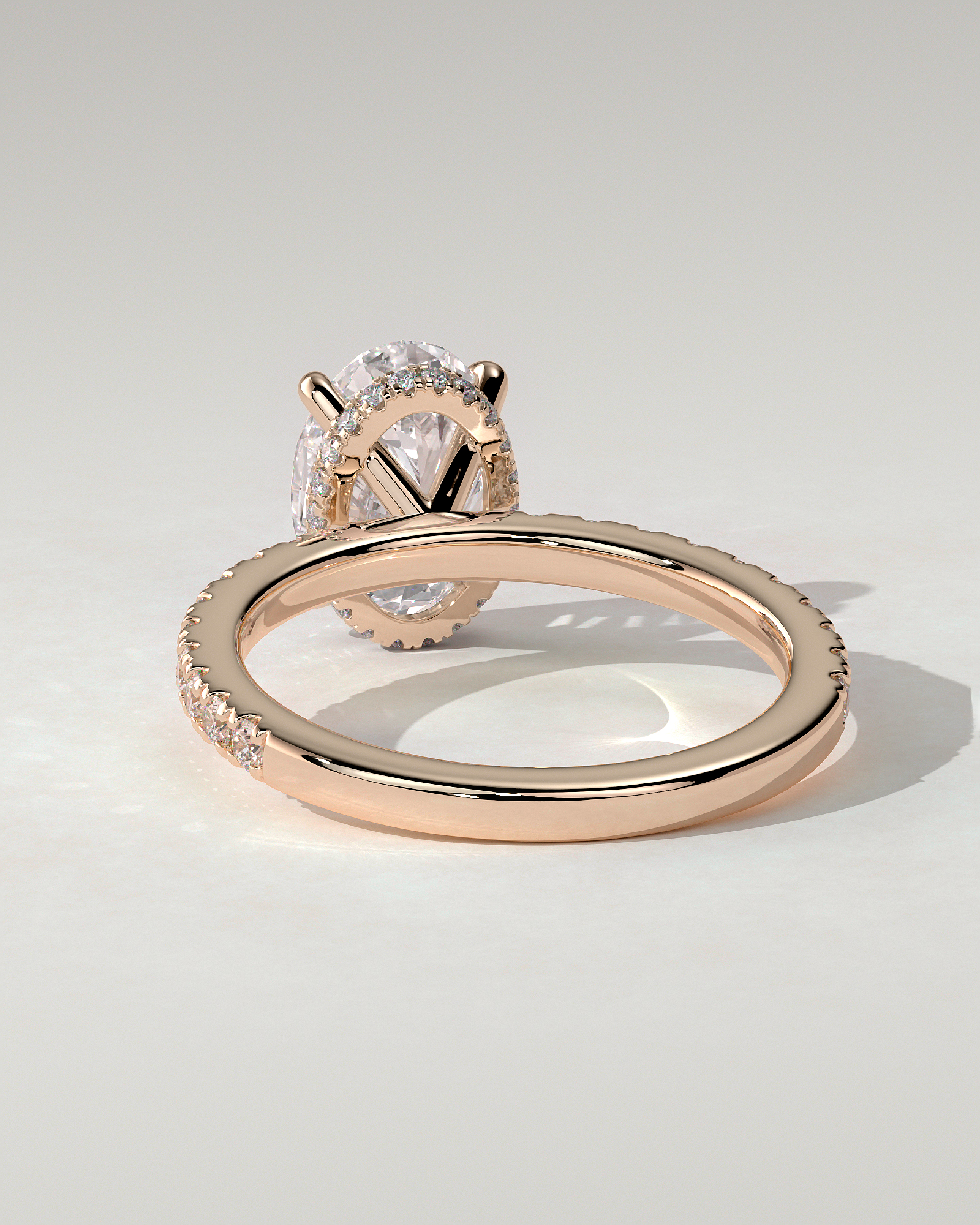 Evangeline Solitaire Oval Ring