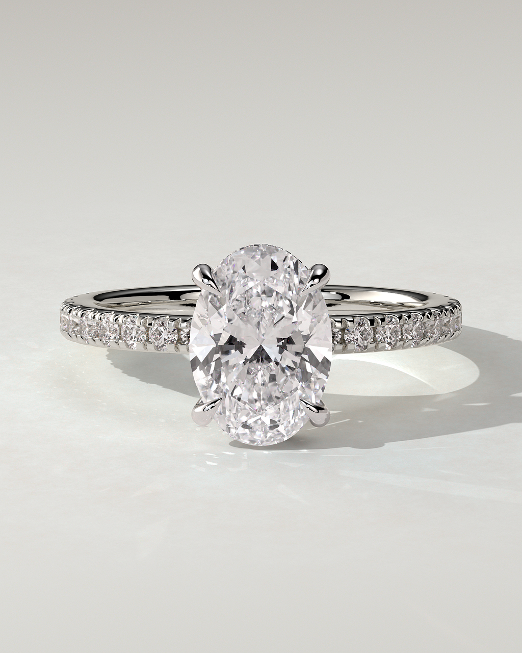 Evangeline Solitaire Oval Ring