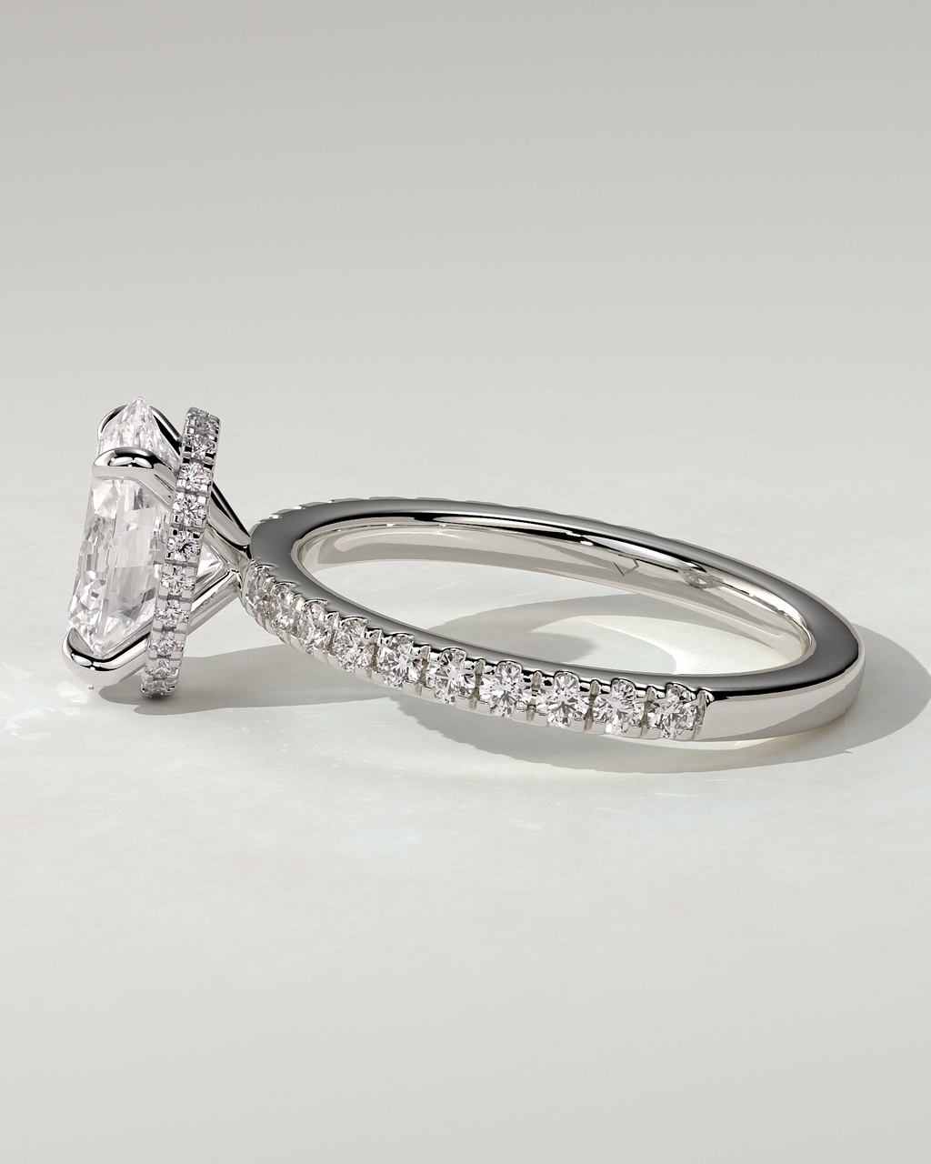 Evangeline Solitaire Oval Ring