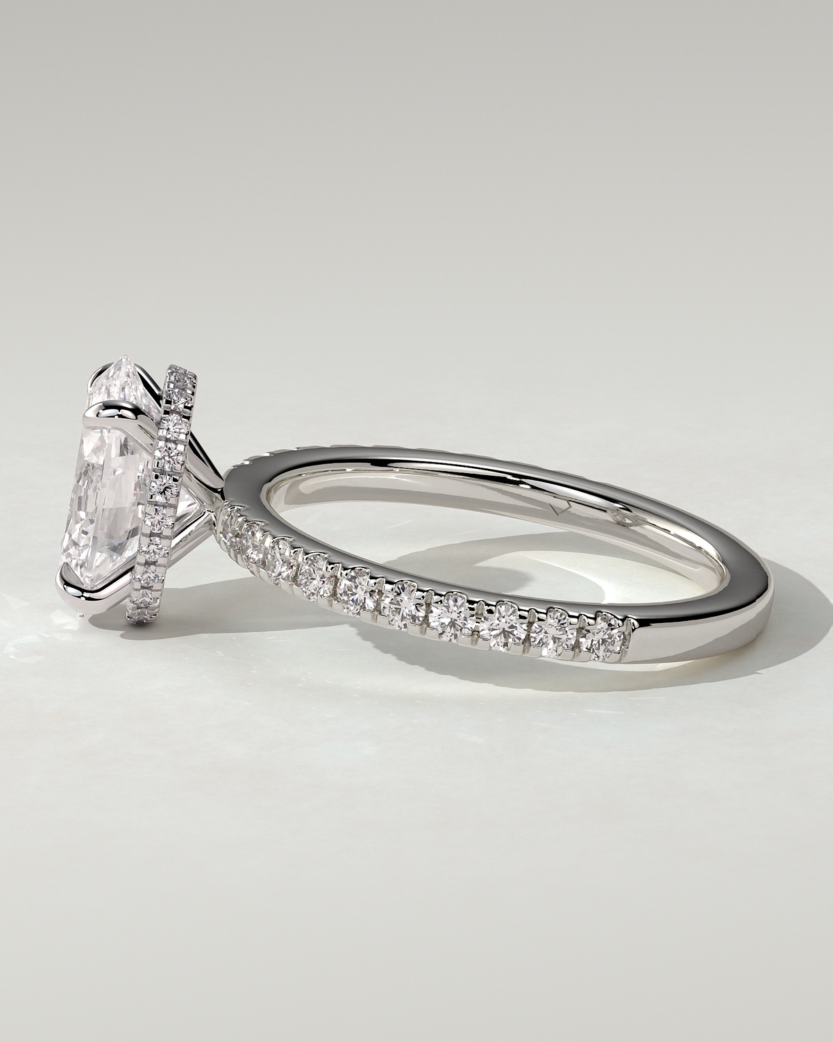 Evangeline Solitaire Oval Ring